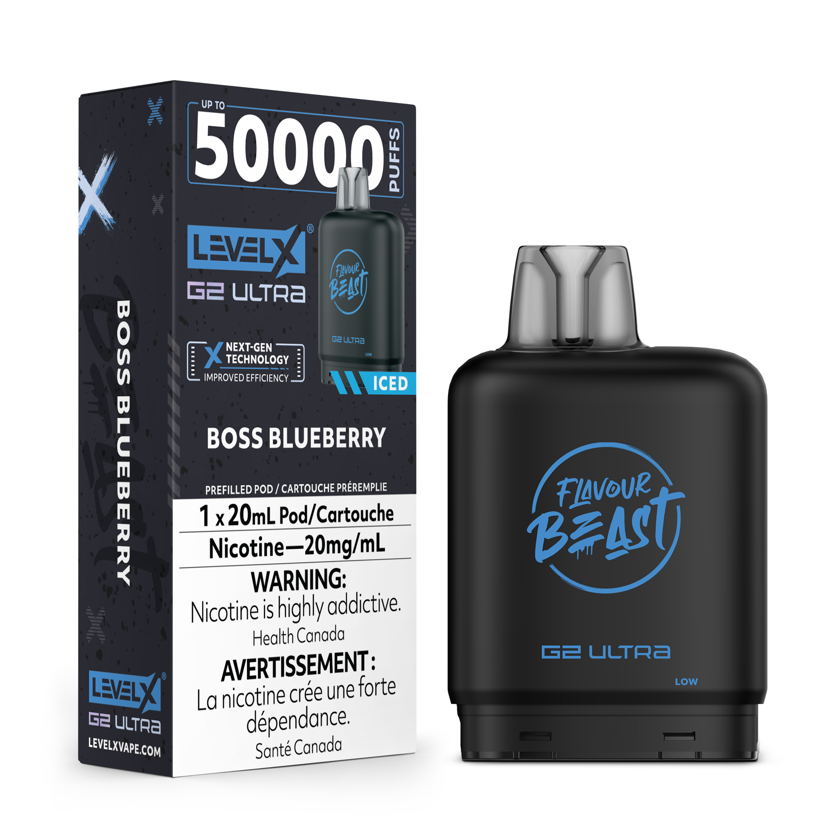 BOSS BLUEBERRY ICED - FLAVOUR BEAST LEVEL X G2 ULTRA (20mL)