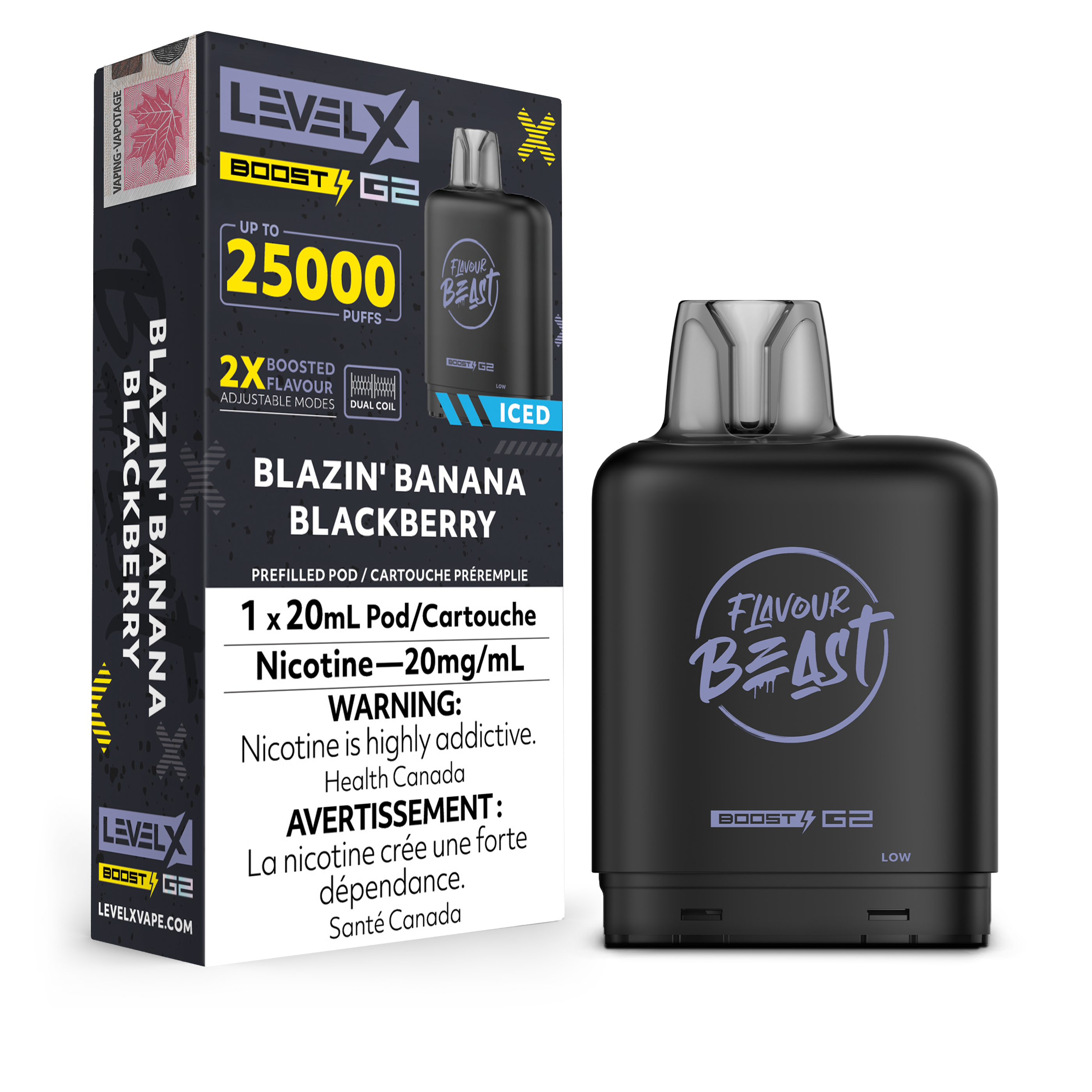 BLAZIN' BANANA BLACKBERRY - LEVEL X FB BOOST (20mL)