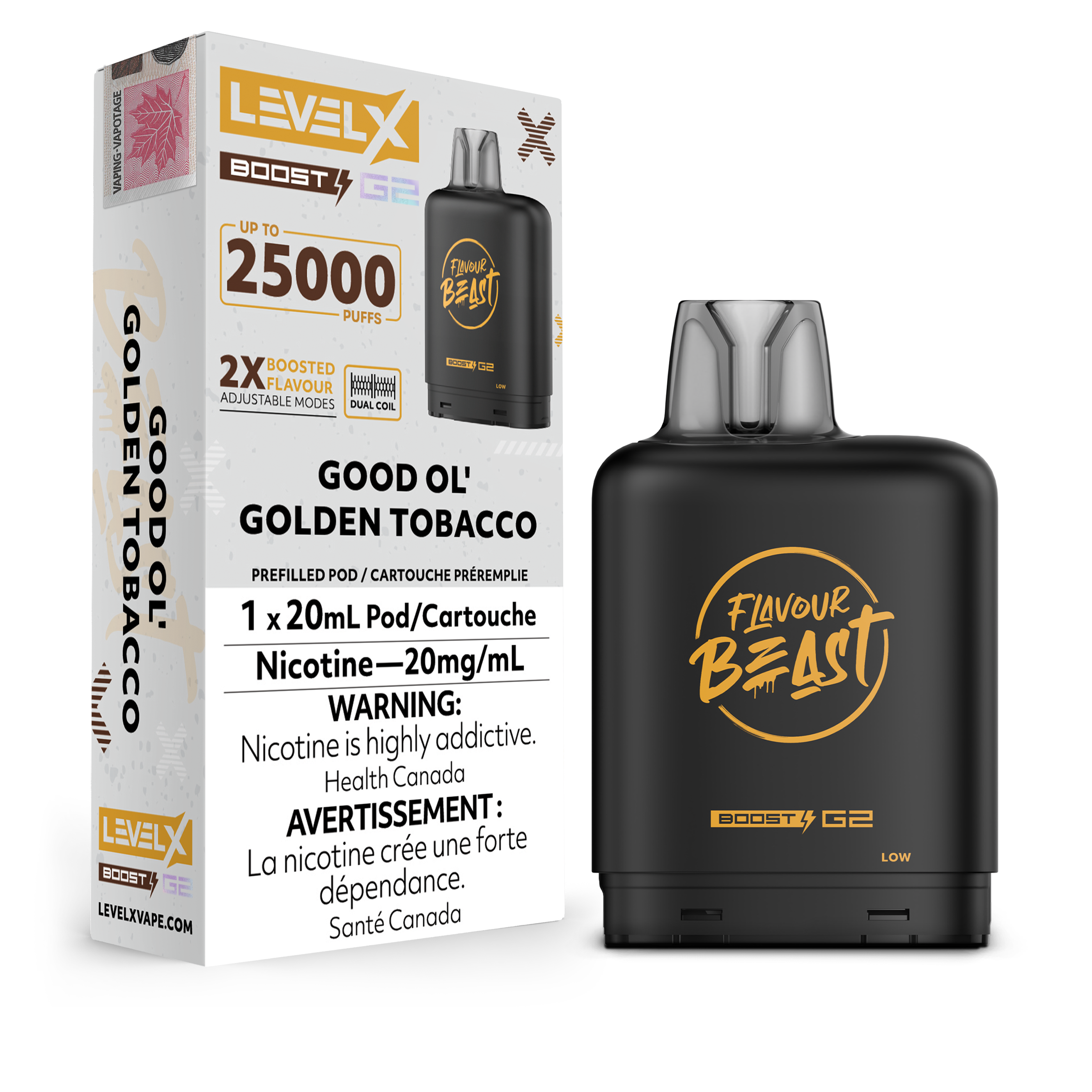 GOOD OL' GOLDEN TOBACCO - LEVEL X FB BOOST (20mL)