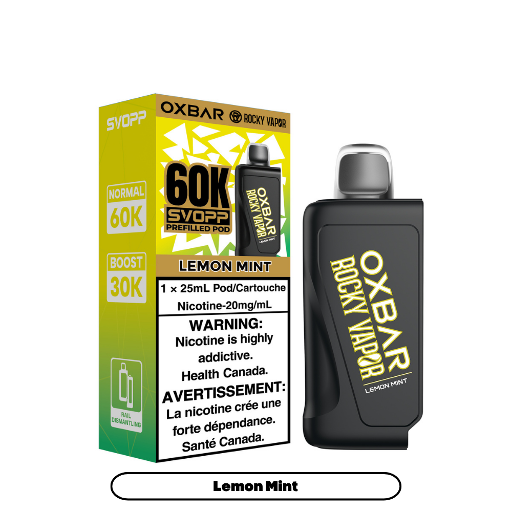 LEMON MINT - OXBAR SVOPP 60K POD SYSTEM (SVOPP DEVICE REQUIRED)