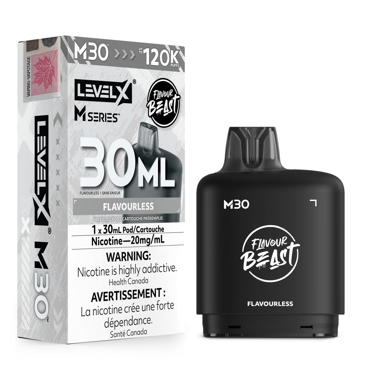FLAVORLESS / FLAVOURLESS - LEVEL X M30 (30mL) *LEVEL X M DEVICE REQUIRED*