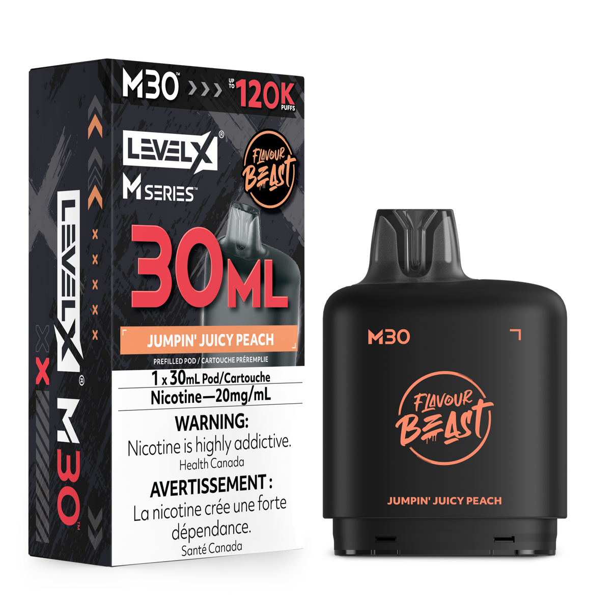 JUMPIN' JUICY PEACH - LEVEL X M30 (30mL) *LEVEL X M DEVICE REQUIRED*