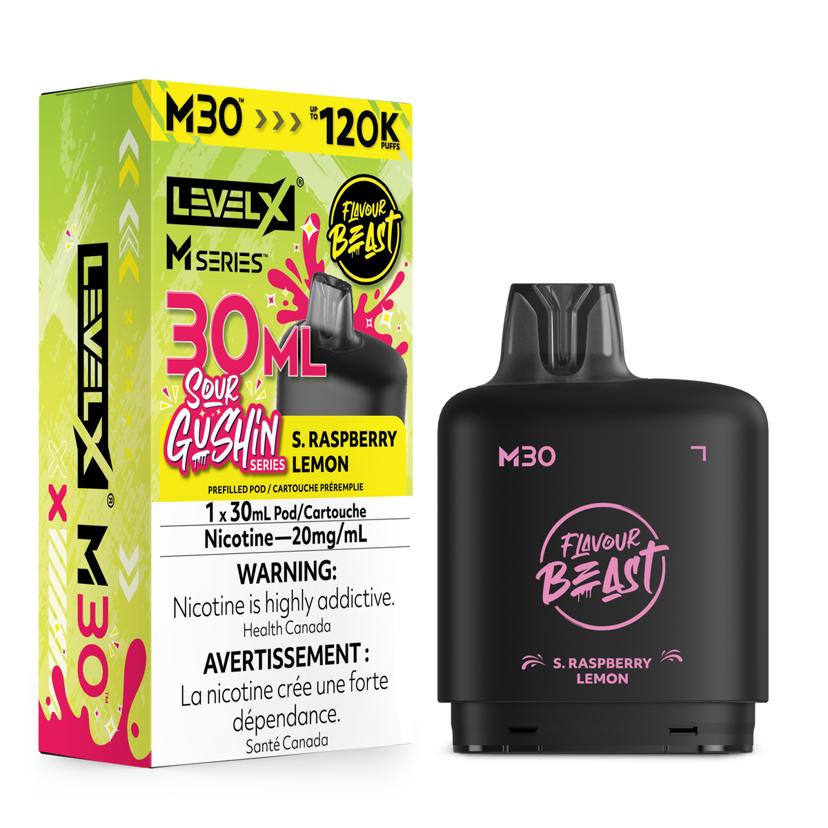 GUSHIN S. RASPBERRY LEMON - LEVEL X M30 (30mL) *LEVEL X M DEVICE REQUIRED*