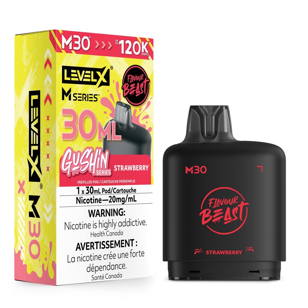 GUSHIN STRAWBERRY - LEVEL X M30 (30mL) *LEVEL X M DEVICE REQUIRED*