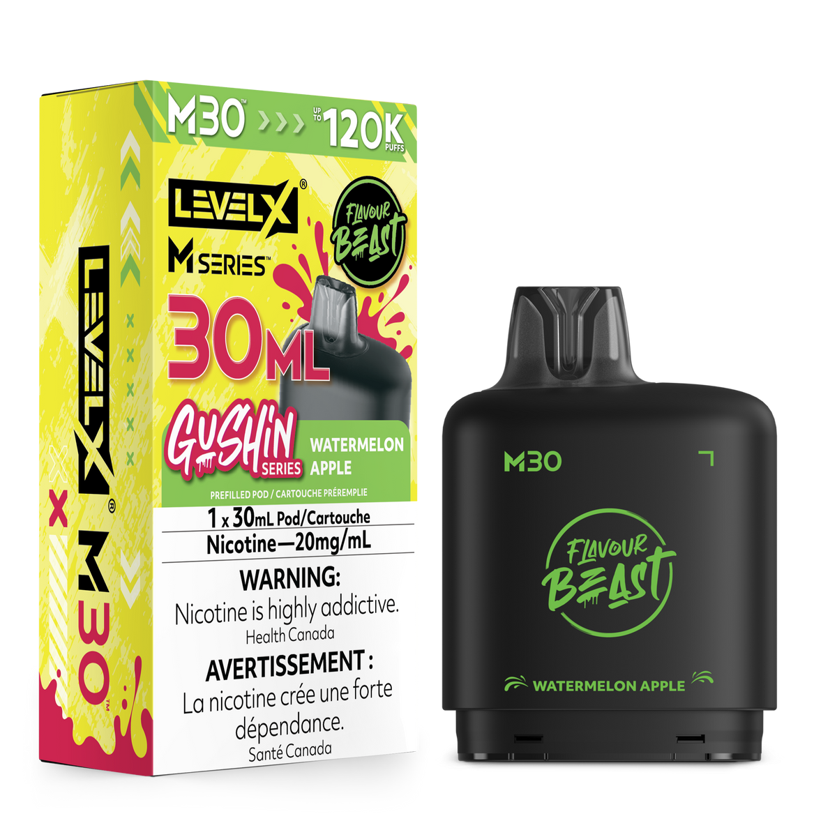 GUSHIN WATERMELON APPLE - LEVEL X M30 (30mL) *LEVEL X M DEVICE REQUIRED*