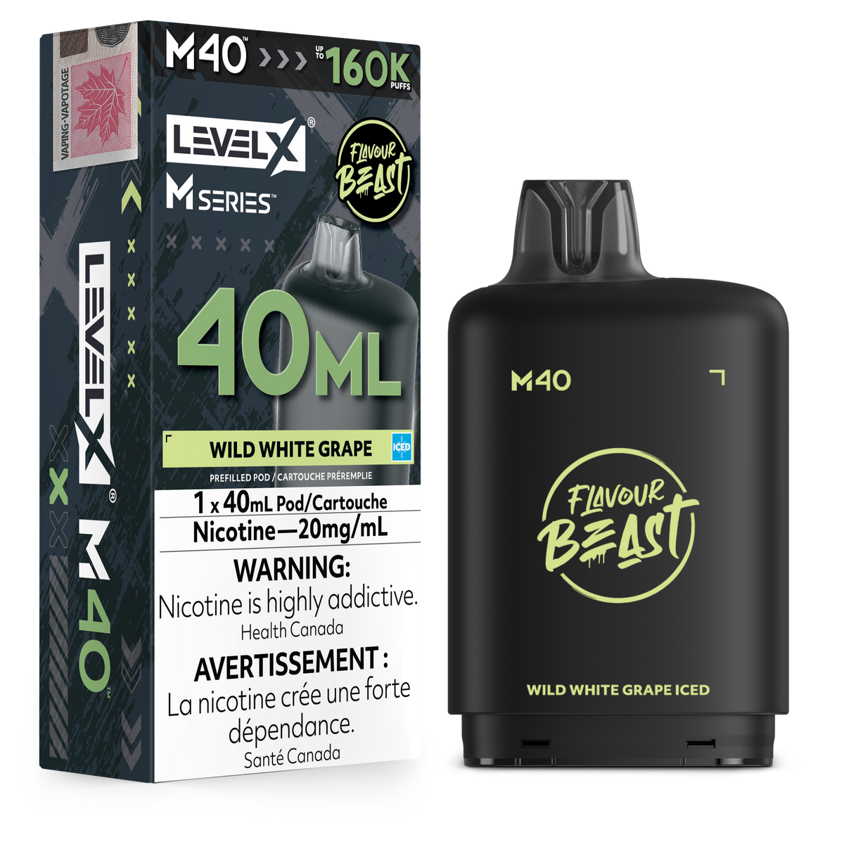 WILD WHITE GRAPE ICED - LEVEL X M40 (40mL) *LEVEL X M DEVICE REQUIRED*