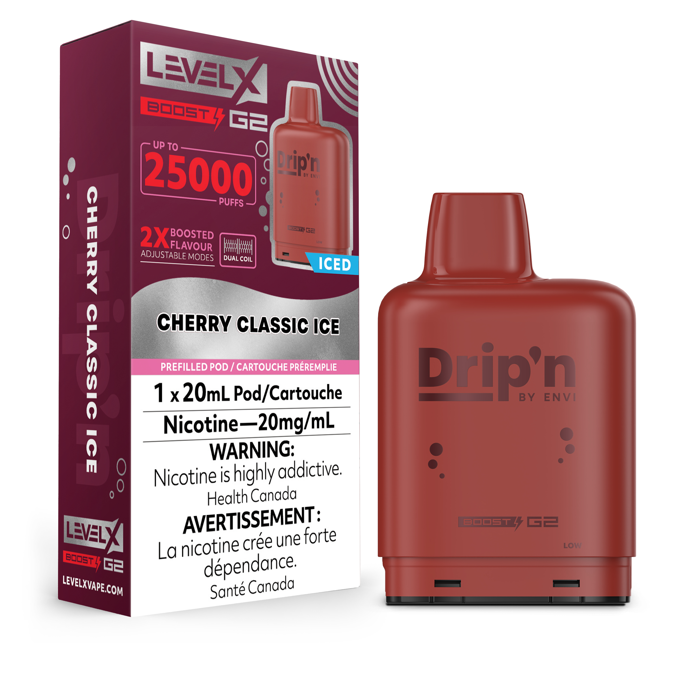 CHERRY CLASSIC ICE - LEVEL X DRIP'N BOOST (20mL)