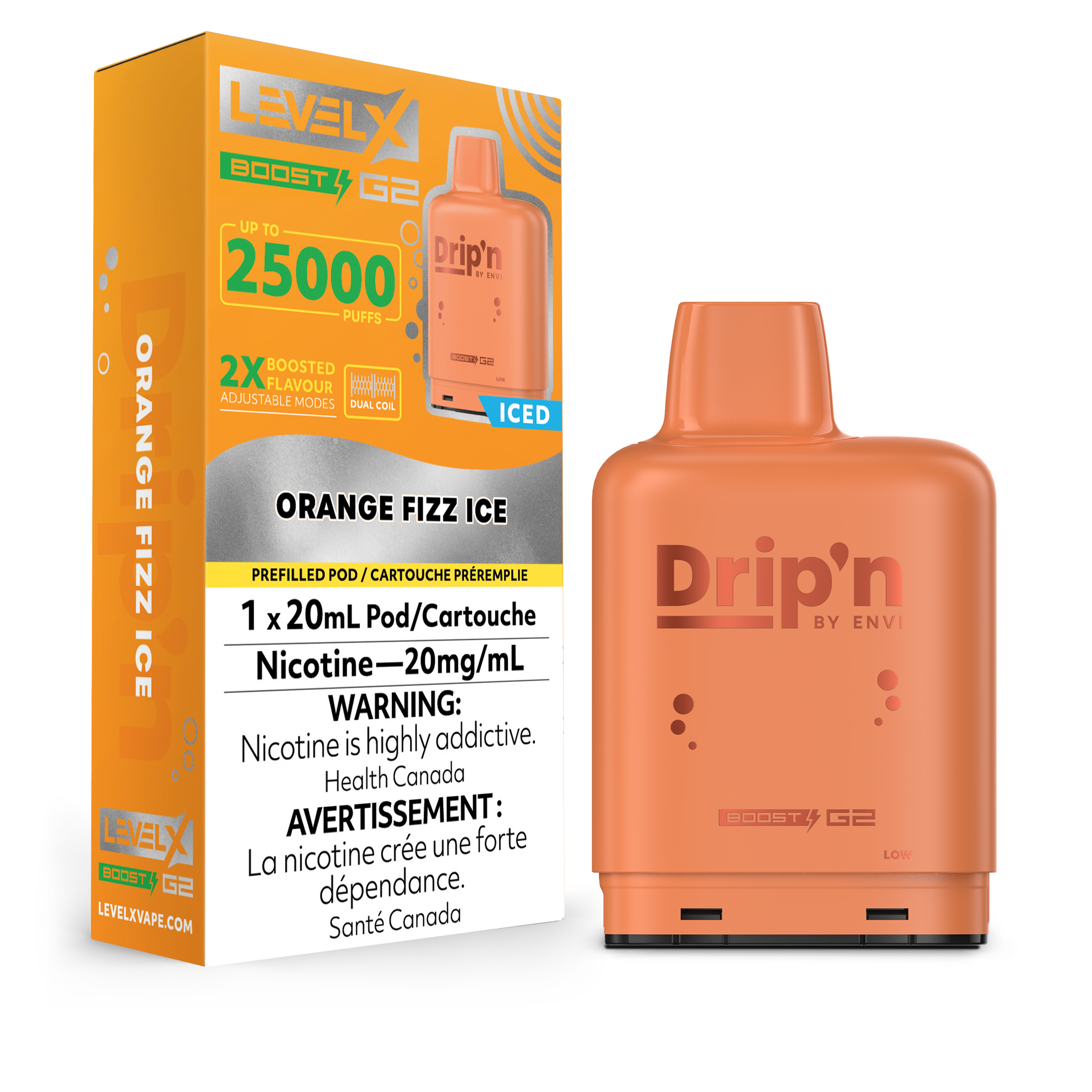 ORANGE FIZZ ICE - LEVEL X DRIP'N BOOST (20mL)