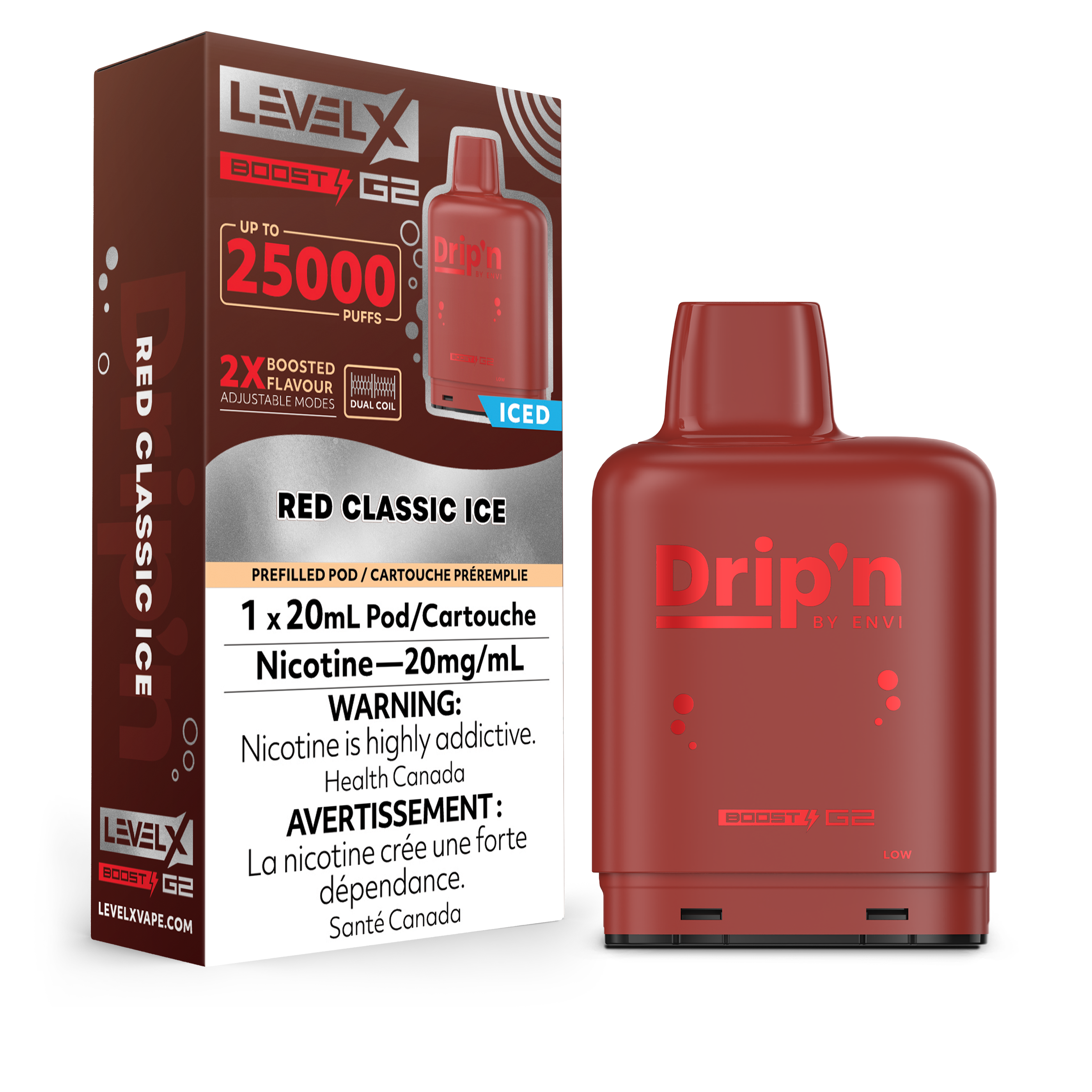 RED CLASSIC ICE - LEVEL X DRIP'N BOOST (20mL)