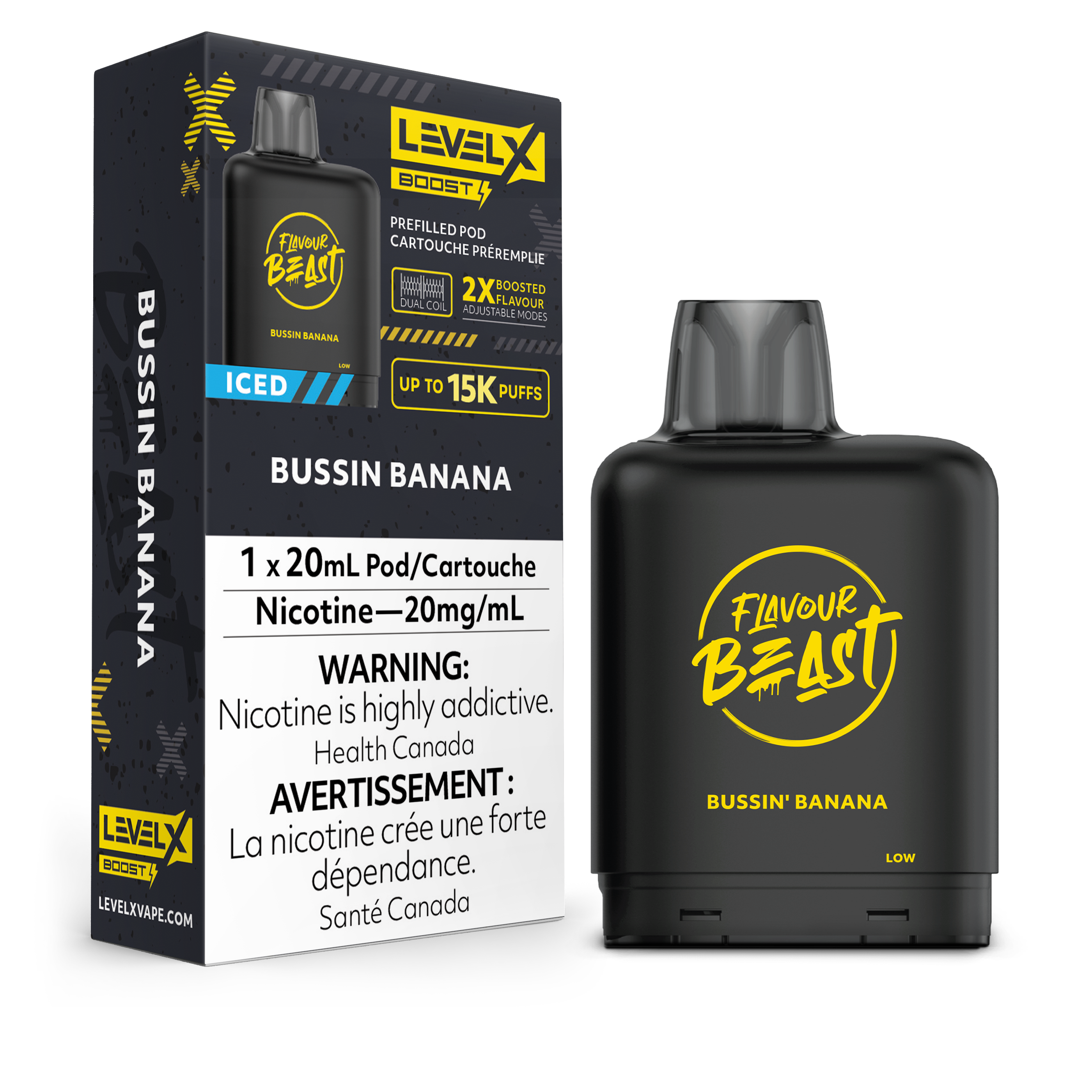 BUSSIN BANANA ICED - LEVEL X FB BOOST (20mL)