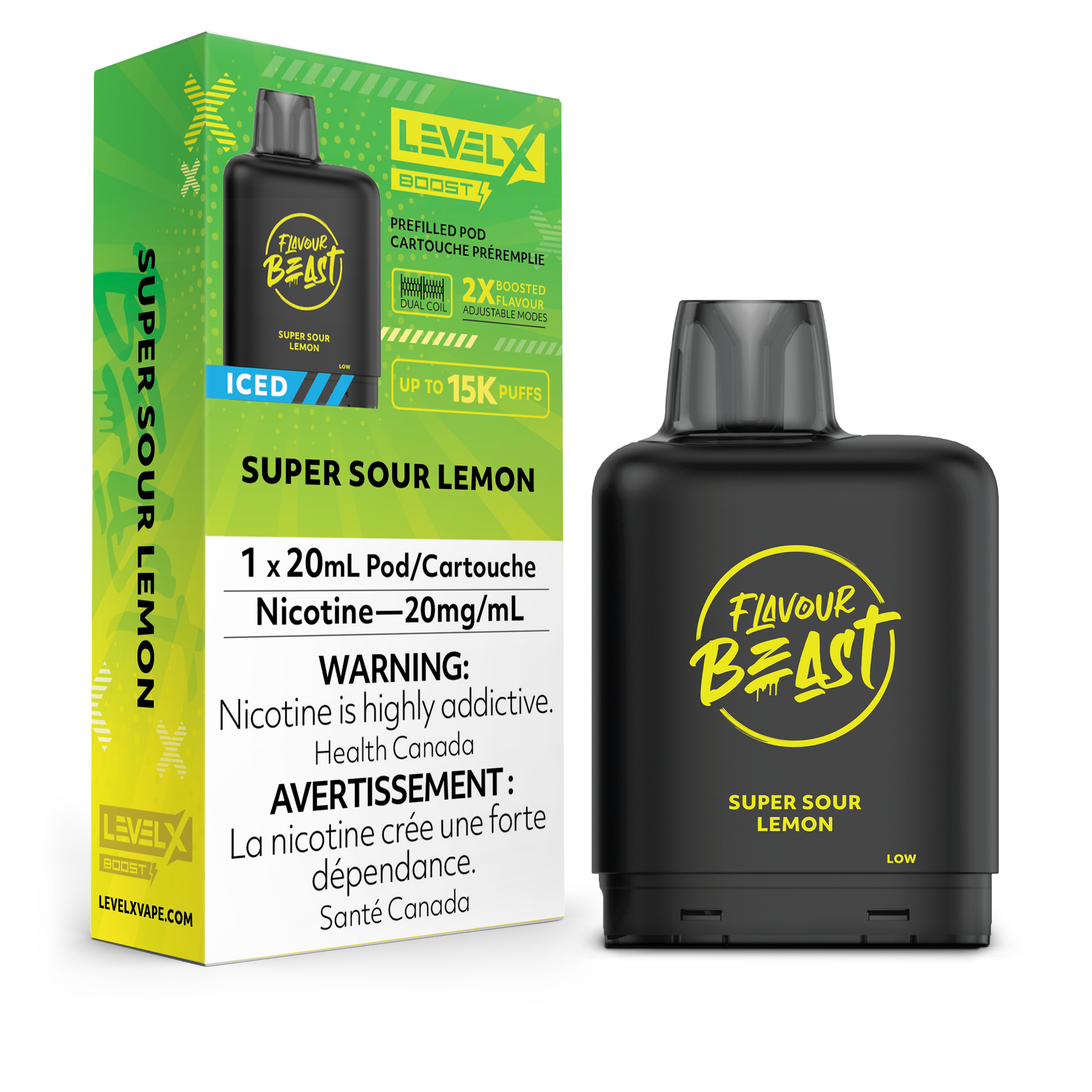 SUPER SOUR LEMON ICED - LEVEL X FB BOOST (20mL)