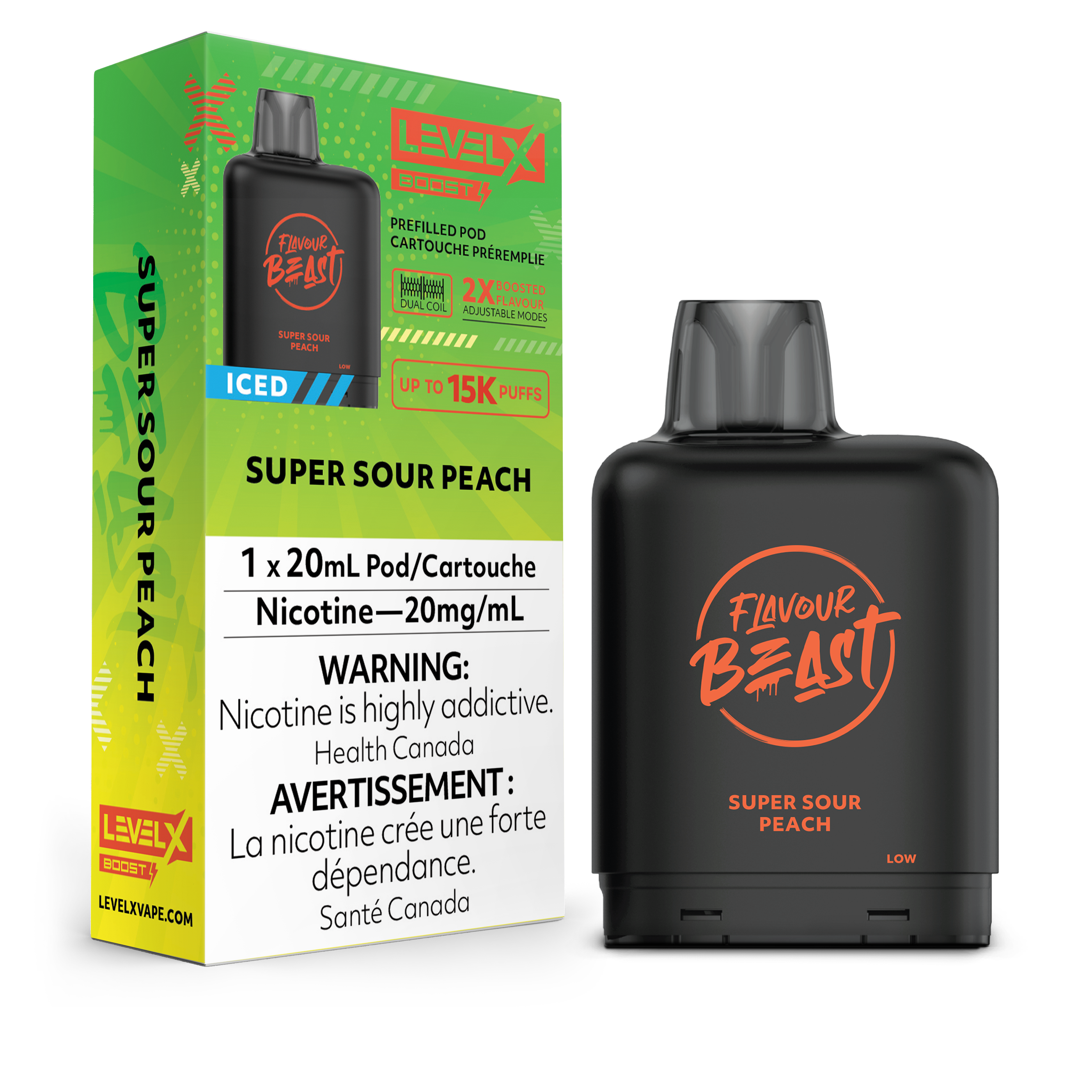 SUPER SOUR PEACH ICED - LEVEL X FB BOOST (20mL)