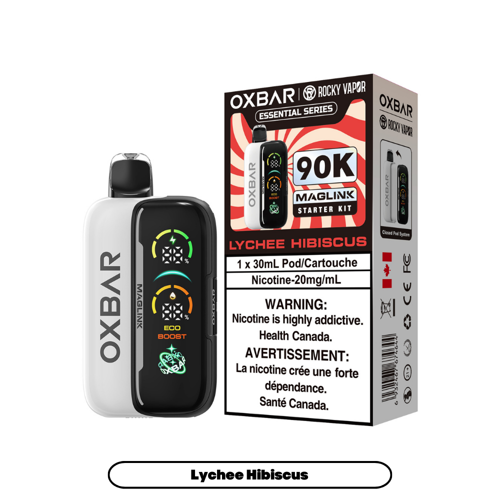LYCHEE HIBISCUS - OXBAR MAGLINK *HYBRID DISPOSABLE STARTER KIT* (DEVICE & POD) (30mL)