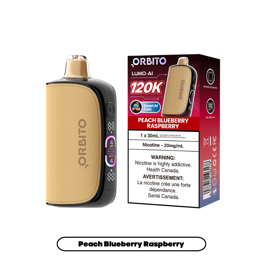 PEACH BLUEBERRY RASPBERRY - ORBITO LUMO AI 120K (30mL)