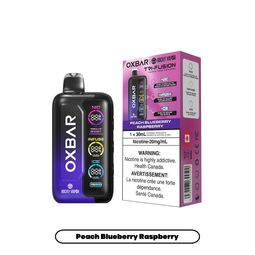 PEACH BLUEBERRY RASPBERRY - OXBAR TRI FUSION (30mL)