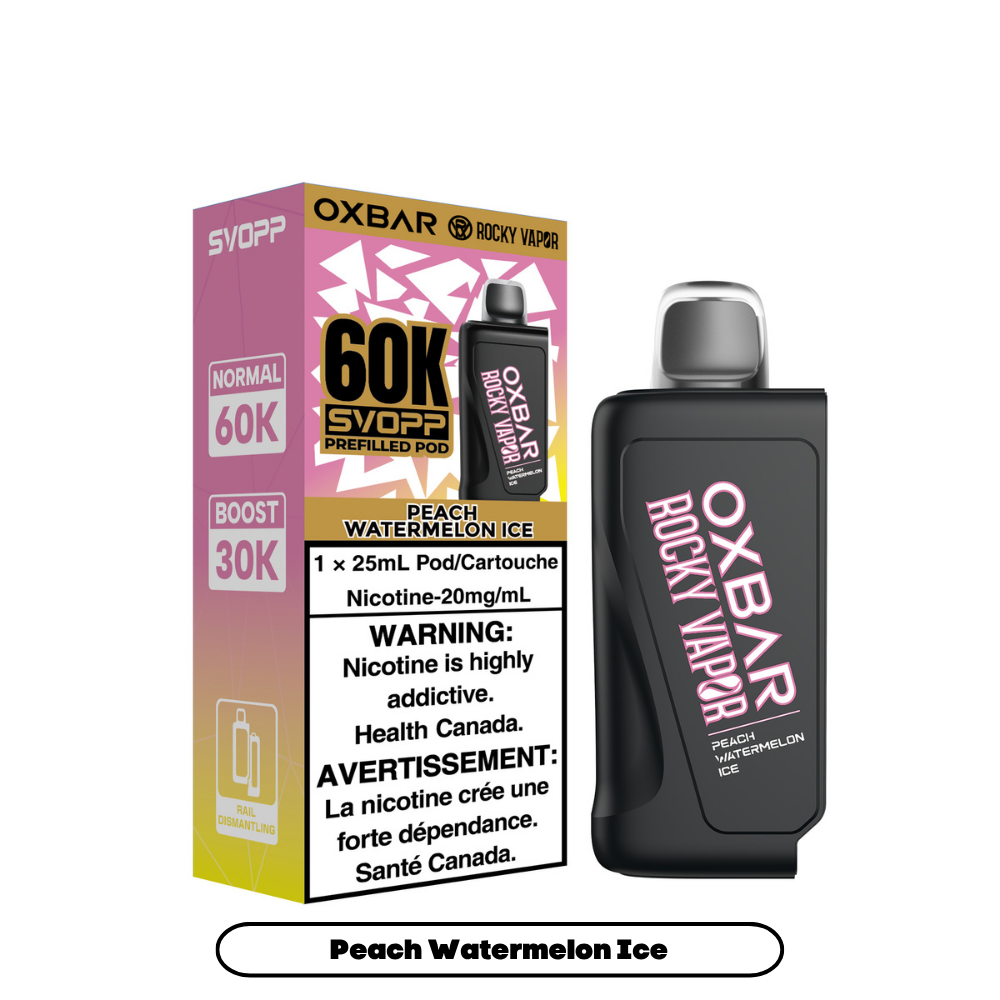 PEACH WATERMELON ICE - OXBAR SVOPP 60K POD SYSTEM (SVOPP DEVICE REQUIRED)