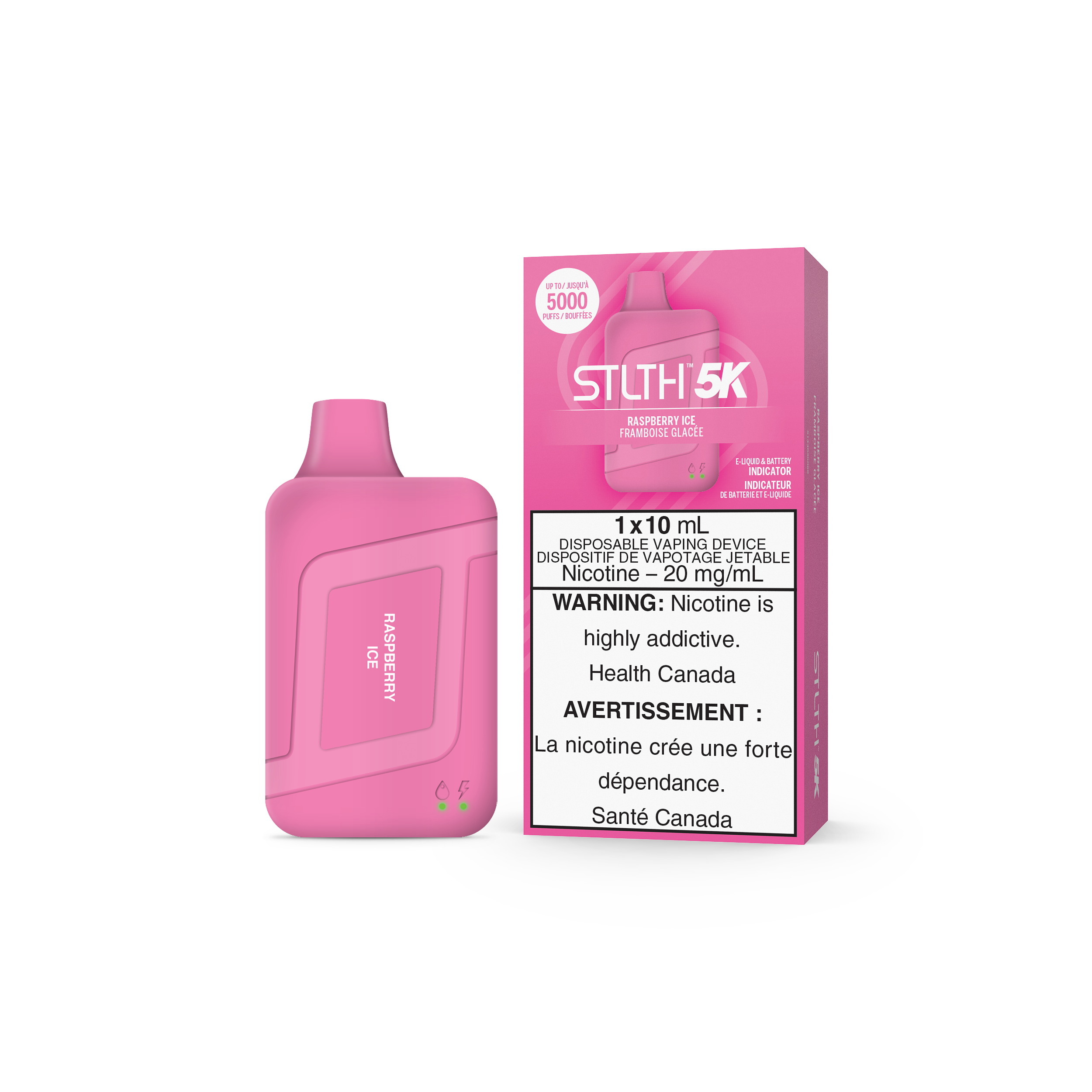 STLTH BOX 5K DISPOSABLE- RASPBERRY ICE