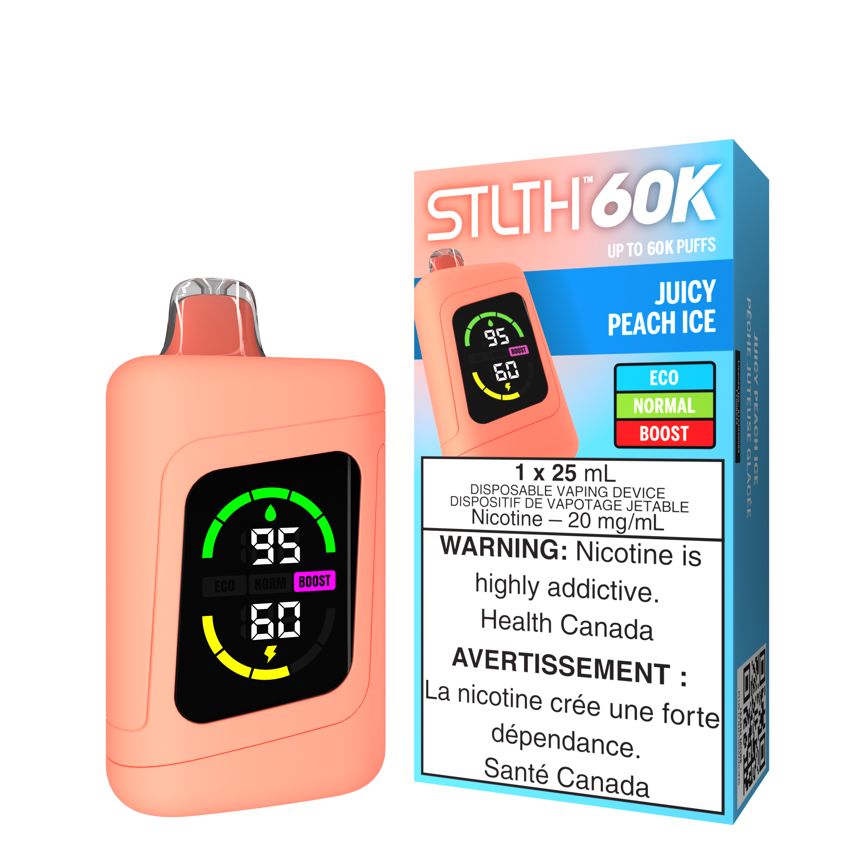 JUICY PEACH ICE - STLTH 60K DISPOSABLE