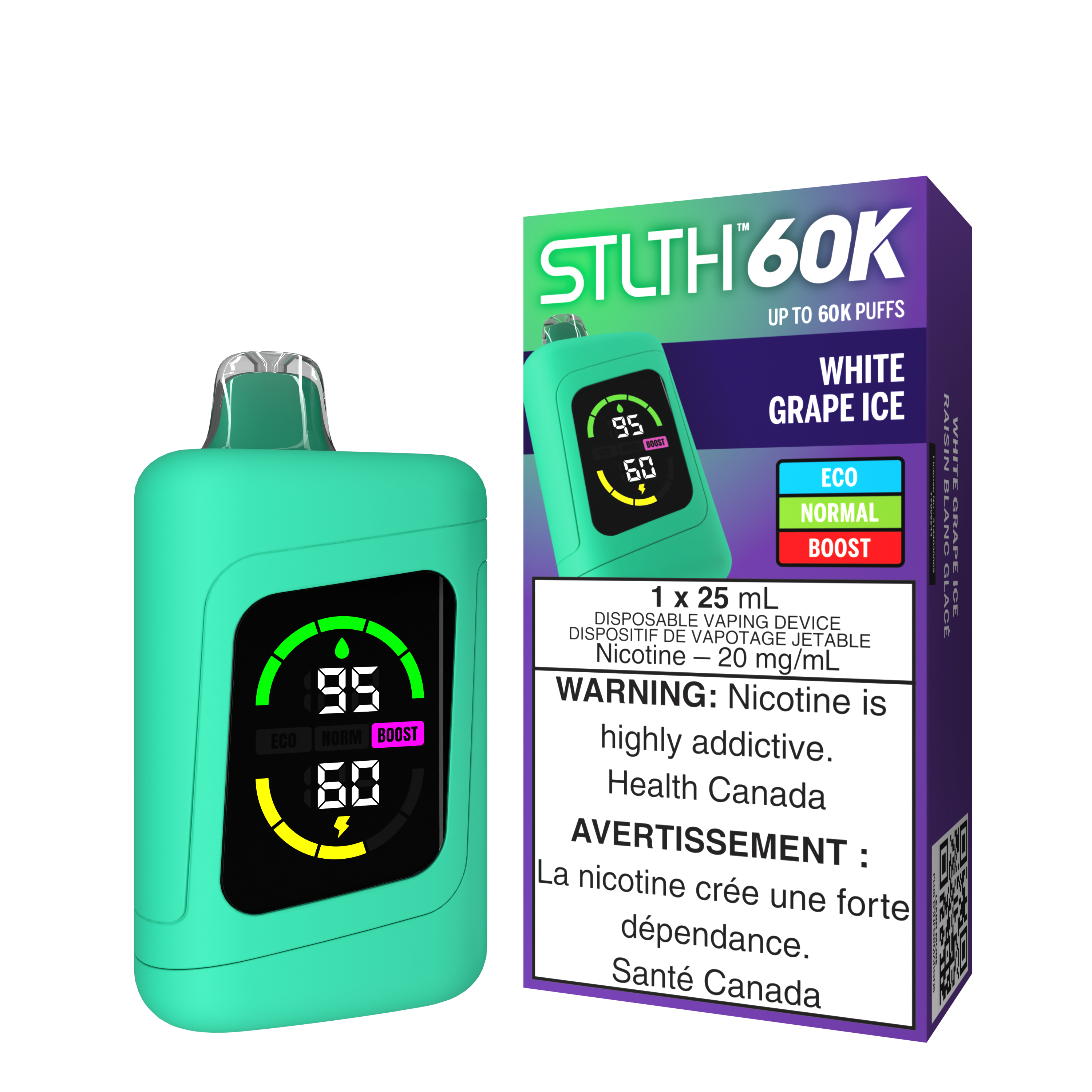 WHITE GRAPE ICE - STLTH 60K DISPOSABLE