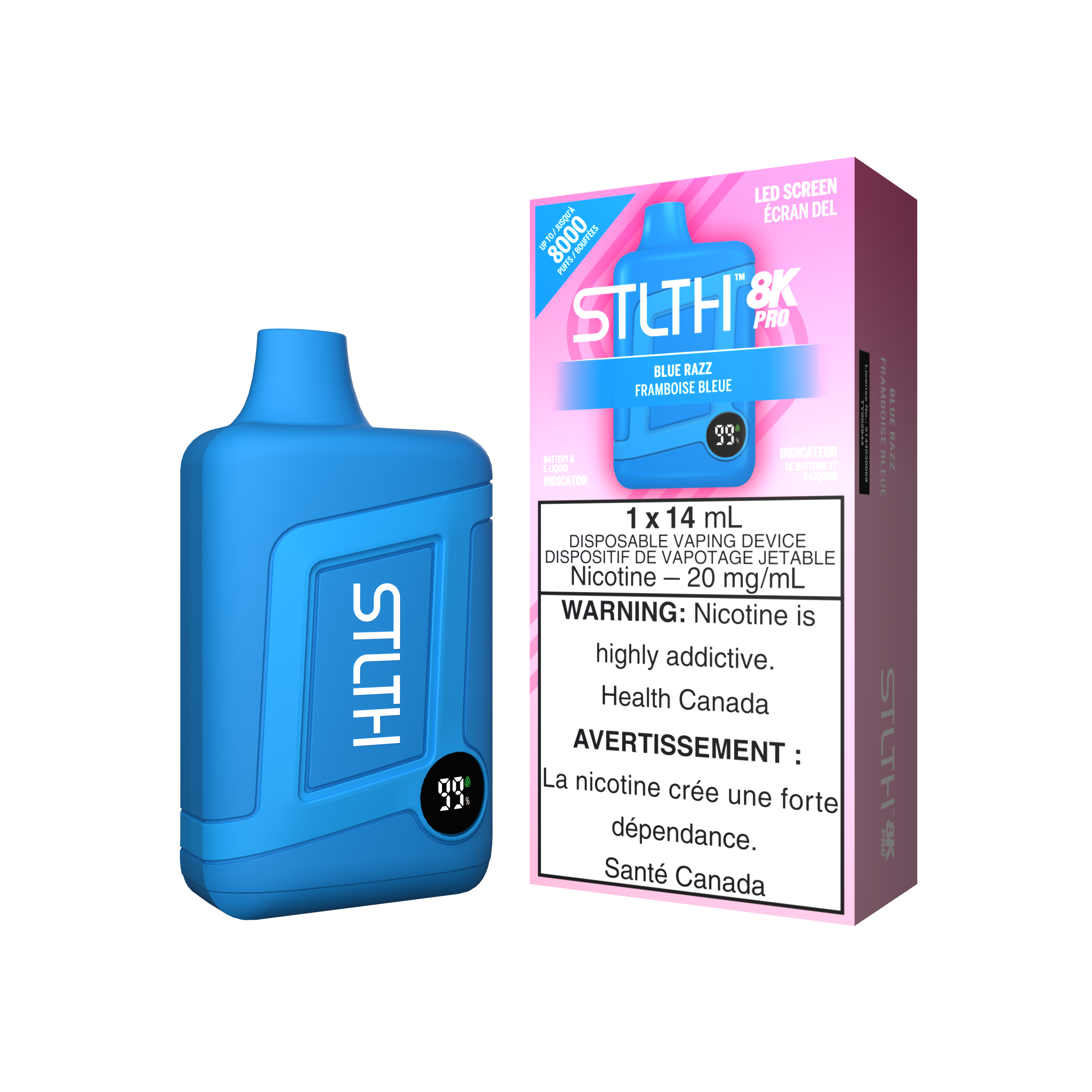 STLTH BOX 8K PRO DISPOSABLE - BLUE RAZZ (NON ICED)