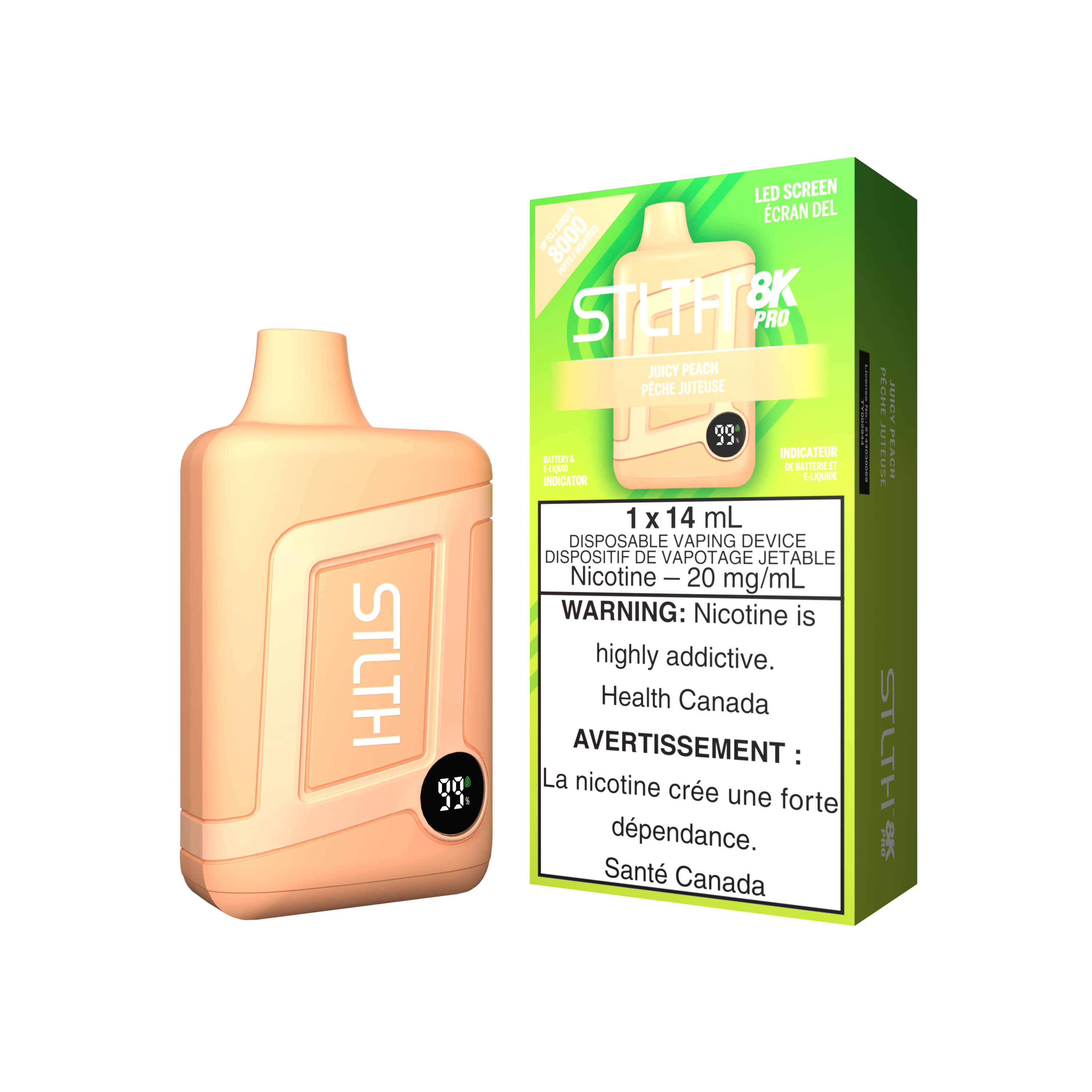 STLTH BOX 8K PRO DISPOSABLE - JUICY PEACH (NON ICED)