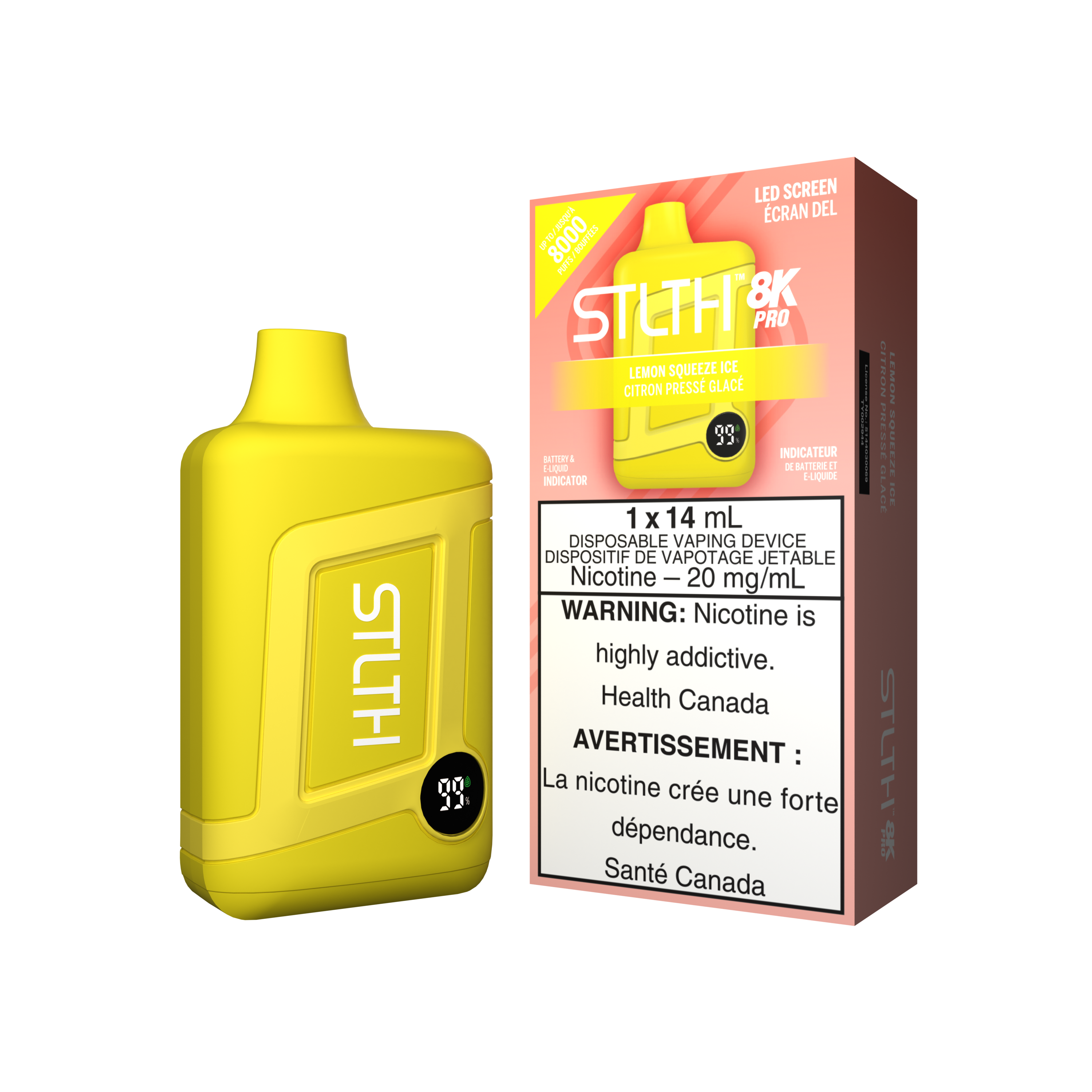 STLTH BOX 8K PRO DISPOSABLE - LEMON SQUEEZE ICE