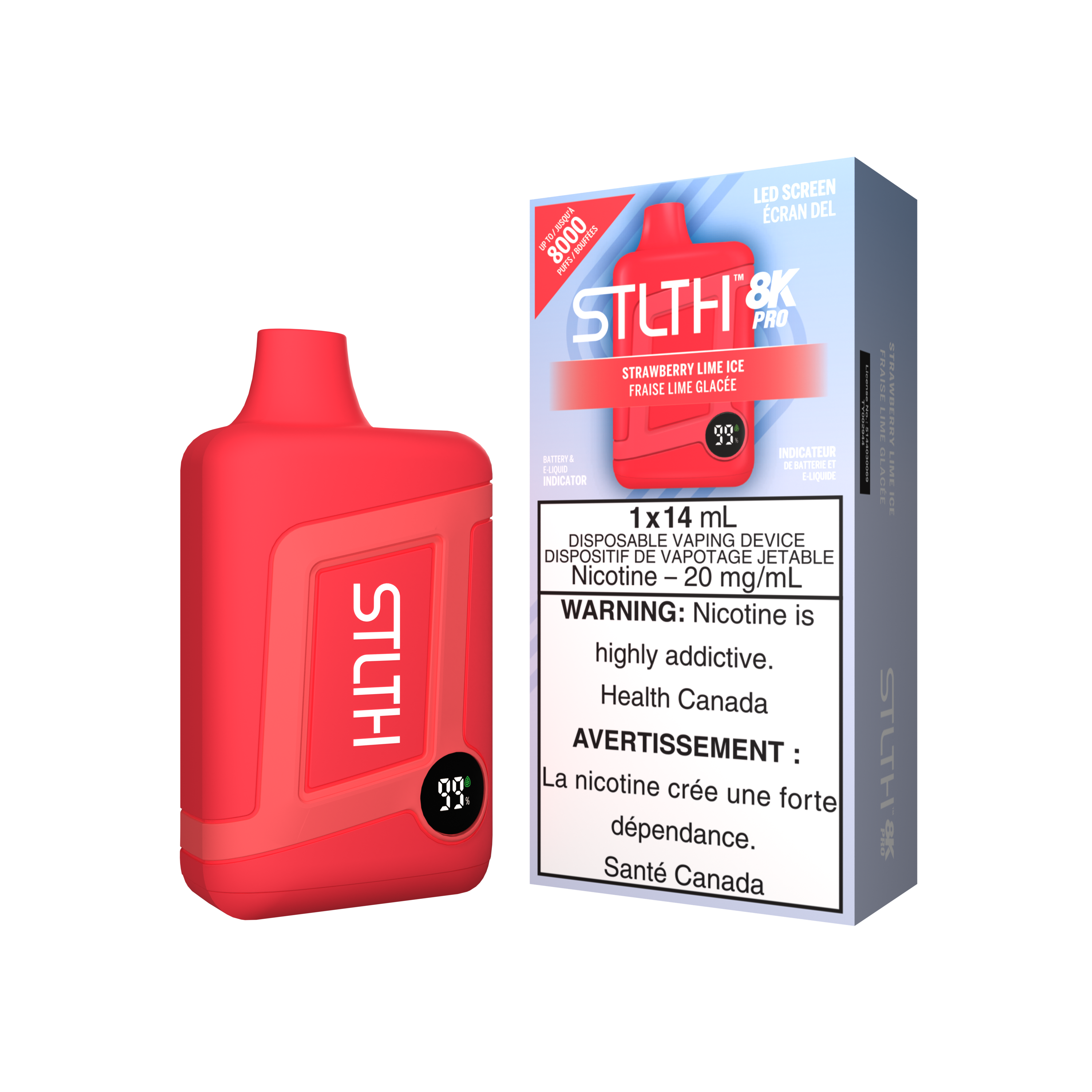 STLTH BOX 8K PRO DISPOSABLE - STRAWBERRY LIME ICE