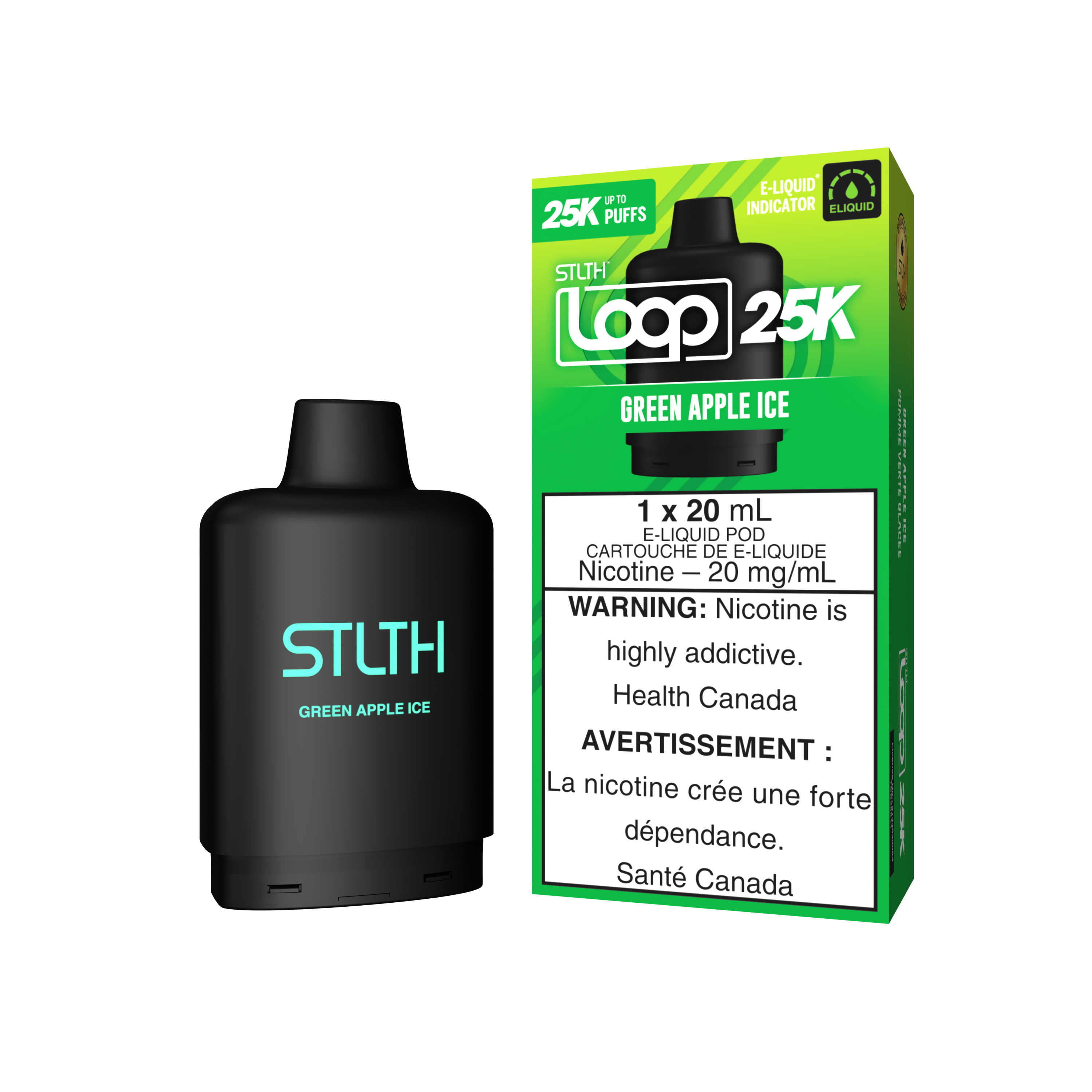 GREEN APPLE ICE - STLTH LOOP 25K (20mL)