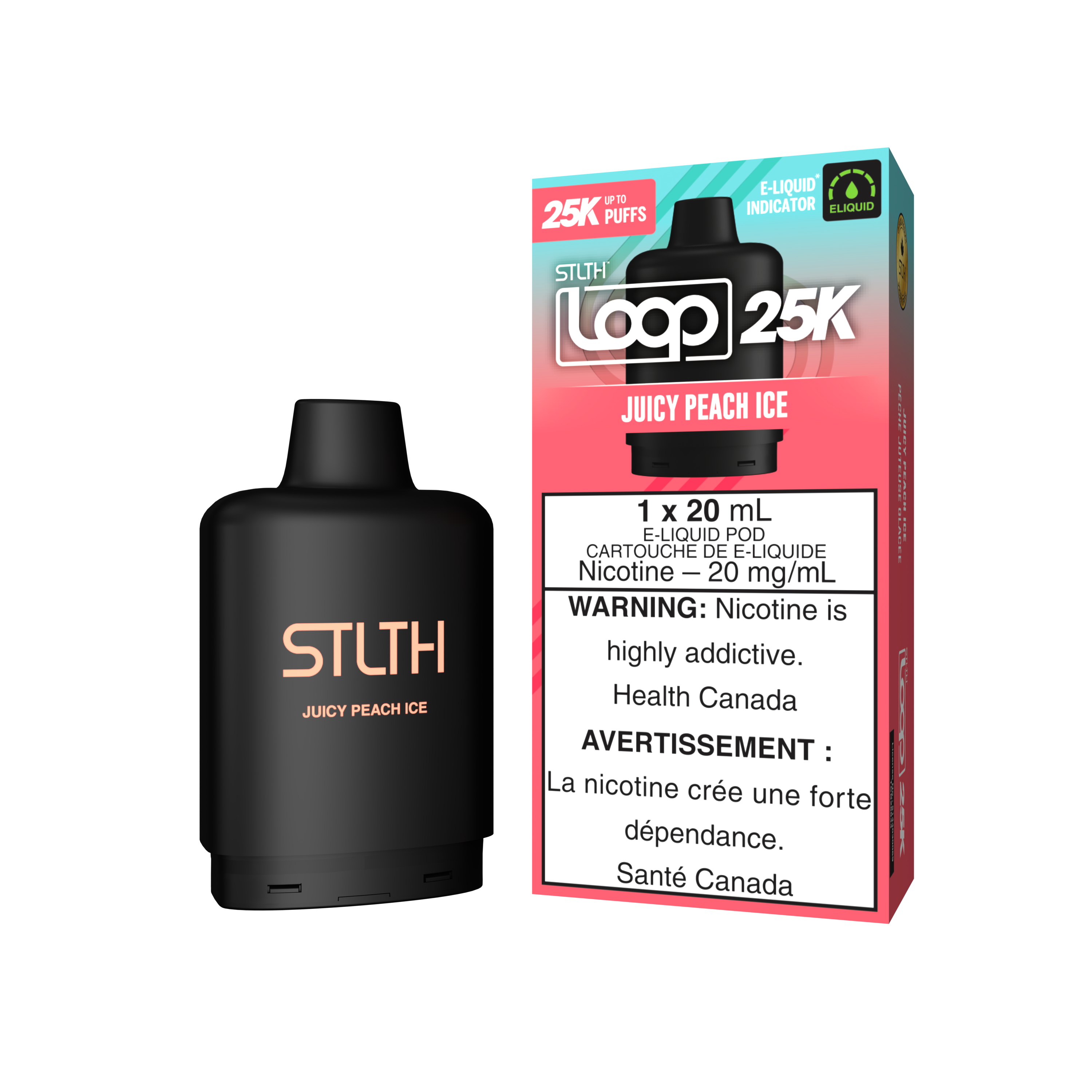 JUICY PEACH ICE- STLTH LOOP 25K (20mL)