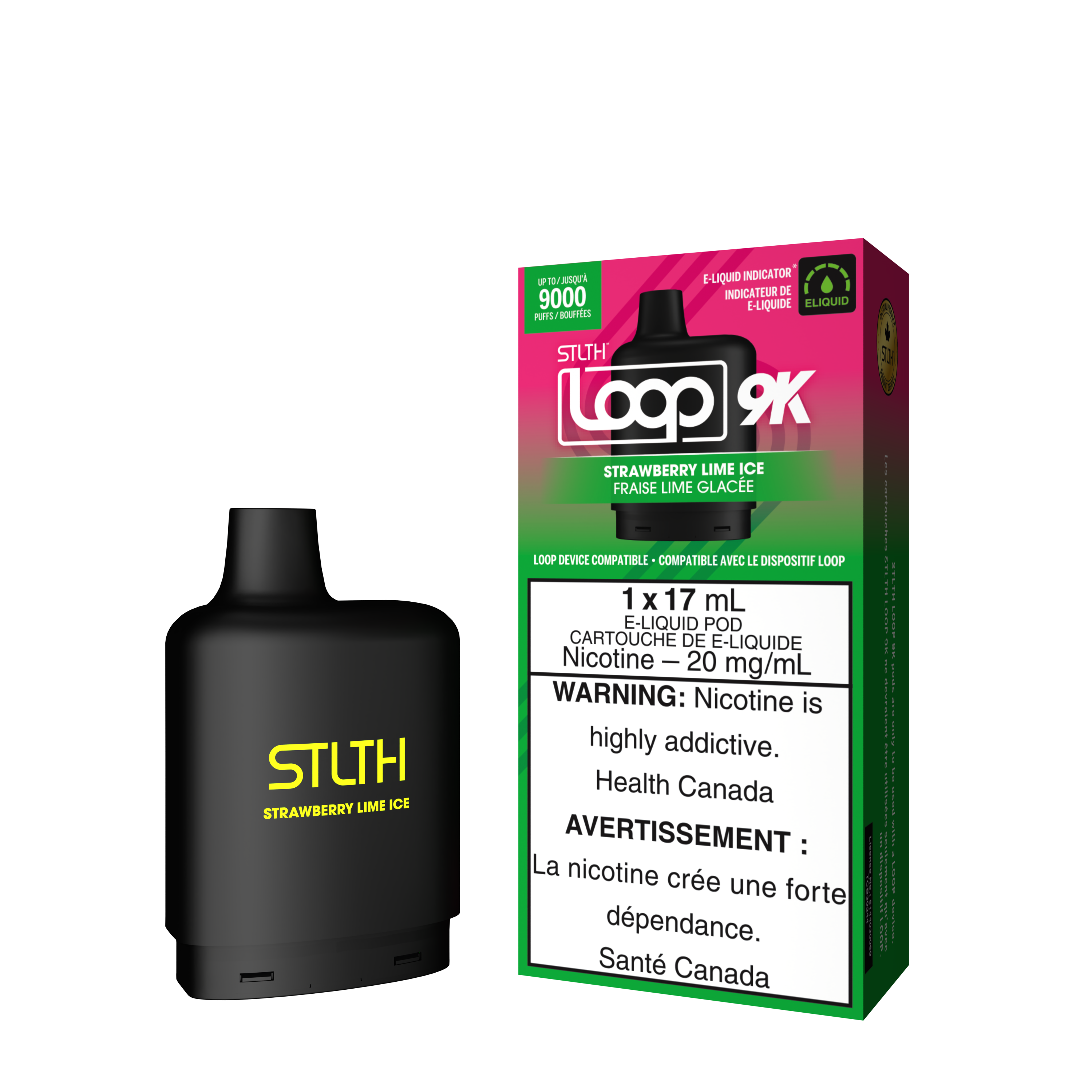 STLTH LOOP 9K POD - STRAWBERRY LIME ICE
