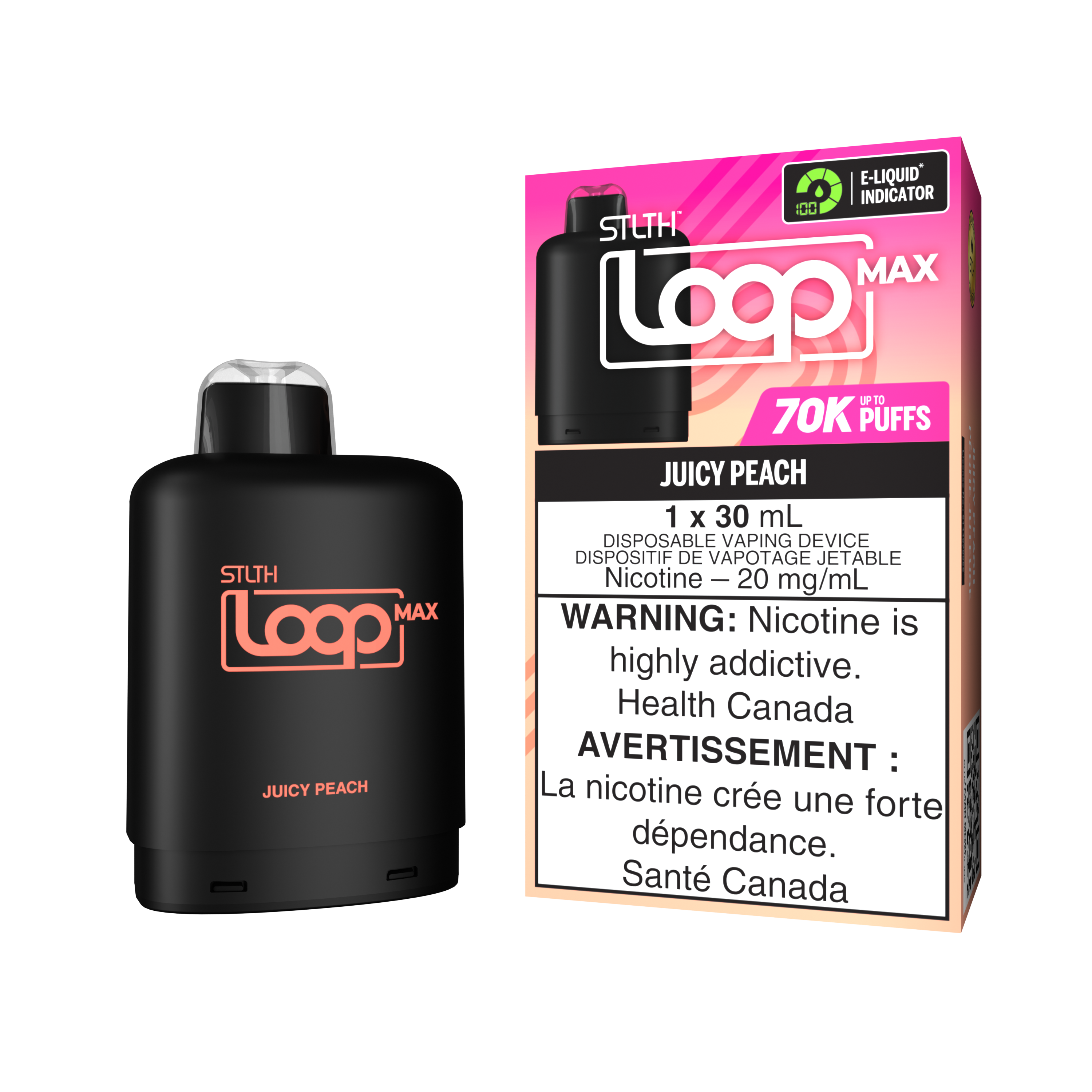 JUICY PEACH - STLTH LOOP MAX (30mL)