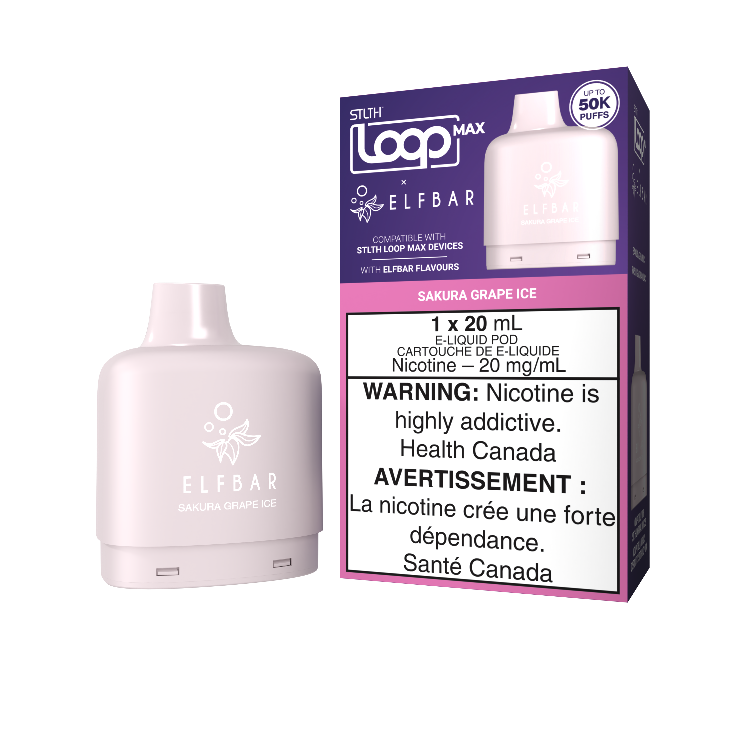 SAKURA GRAPE ICE - STLTH LOOP MAX X ELFBAR POD (20mL)