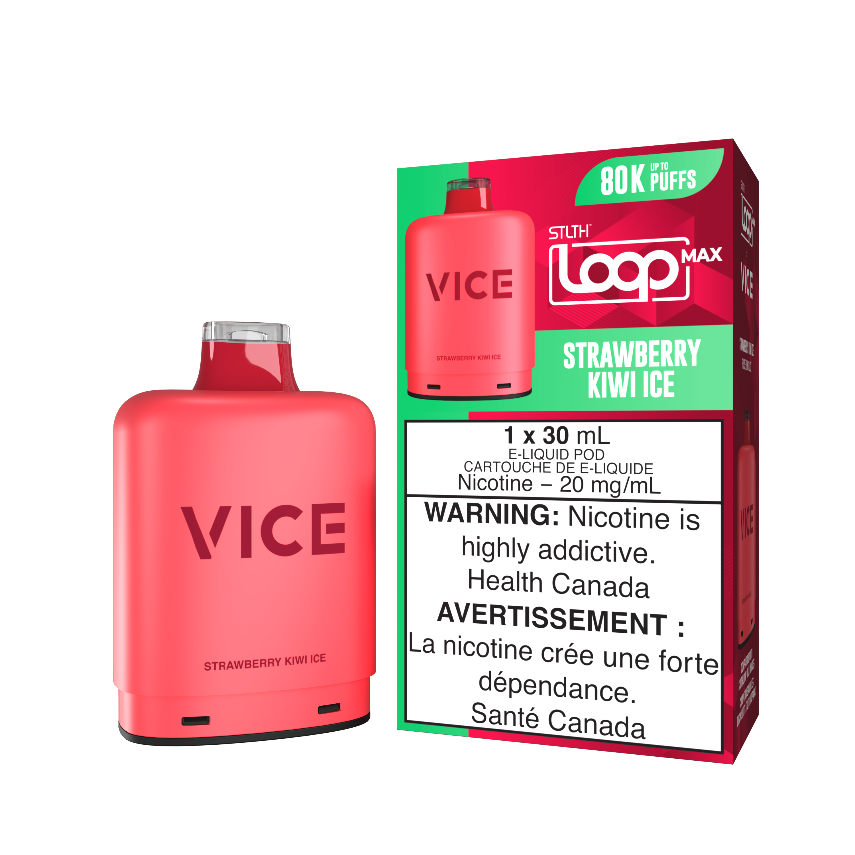STRAWBERRY KIWI ICE - STLTH LOOP MAX X VICE (30mL) *LOOP MAX DEVICE REQUIRED*
