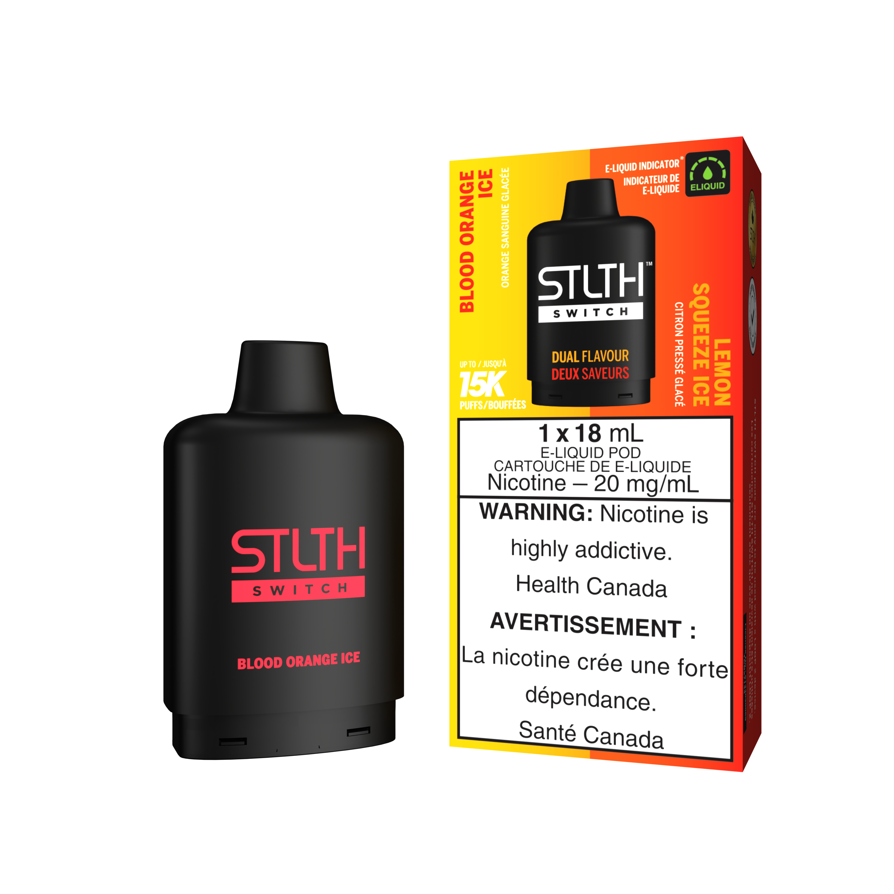 BLOOD ORANGE ICE & LEMON SQUEEZE ICE - STLTH SWITCH (18mL)