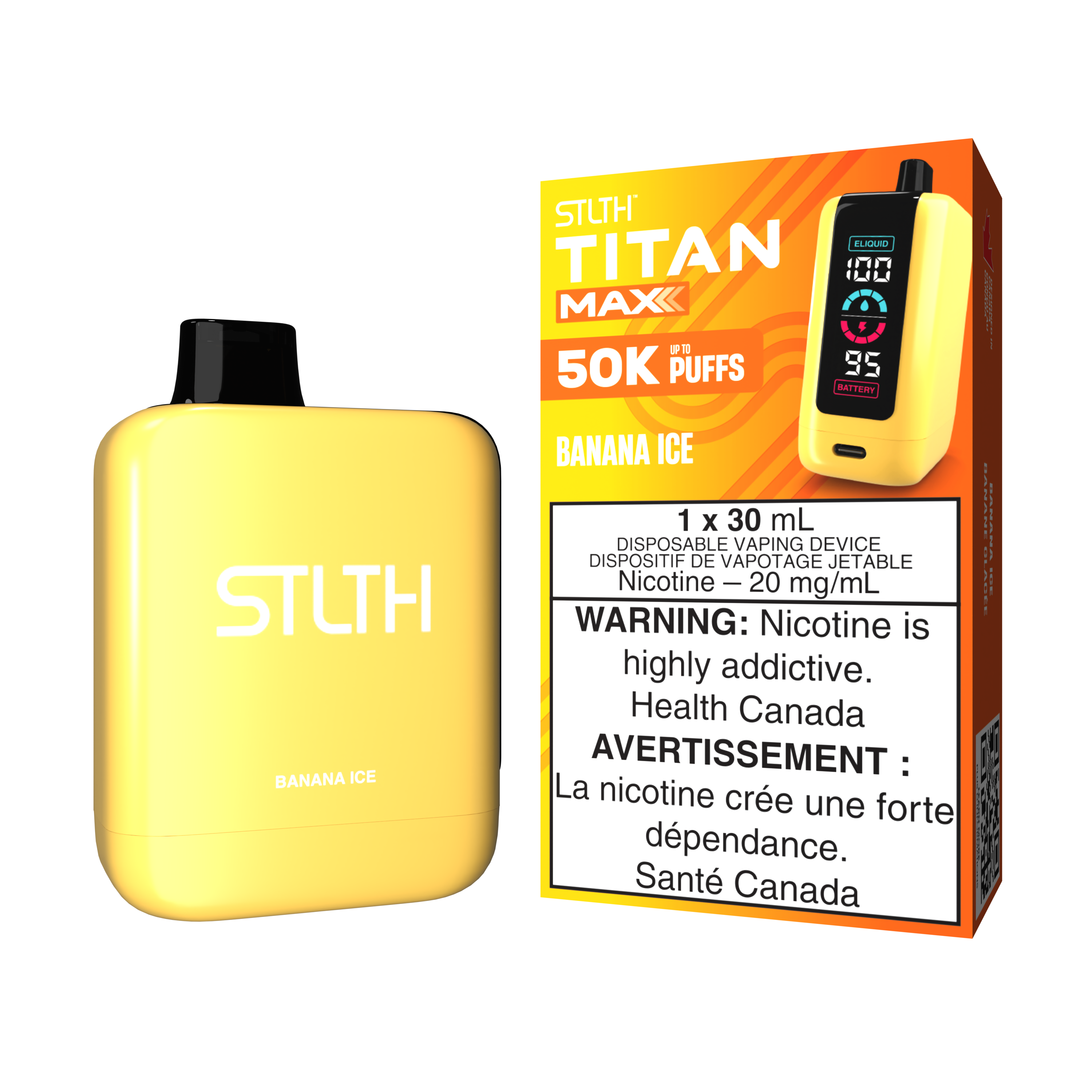 BANANA ICE - STLTH TITAN MAX DISPOSABLE (30mL)