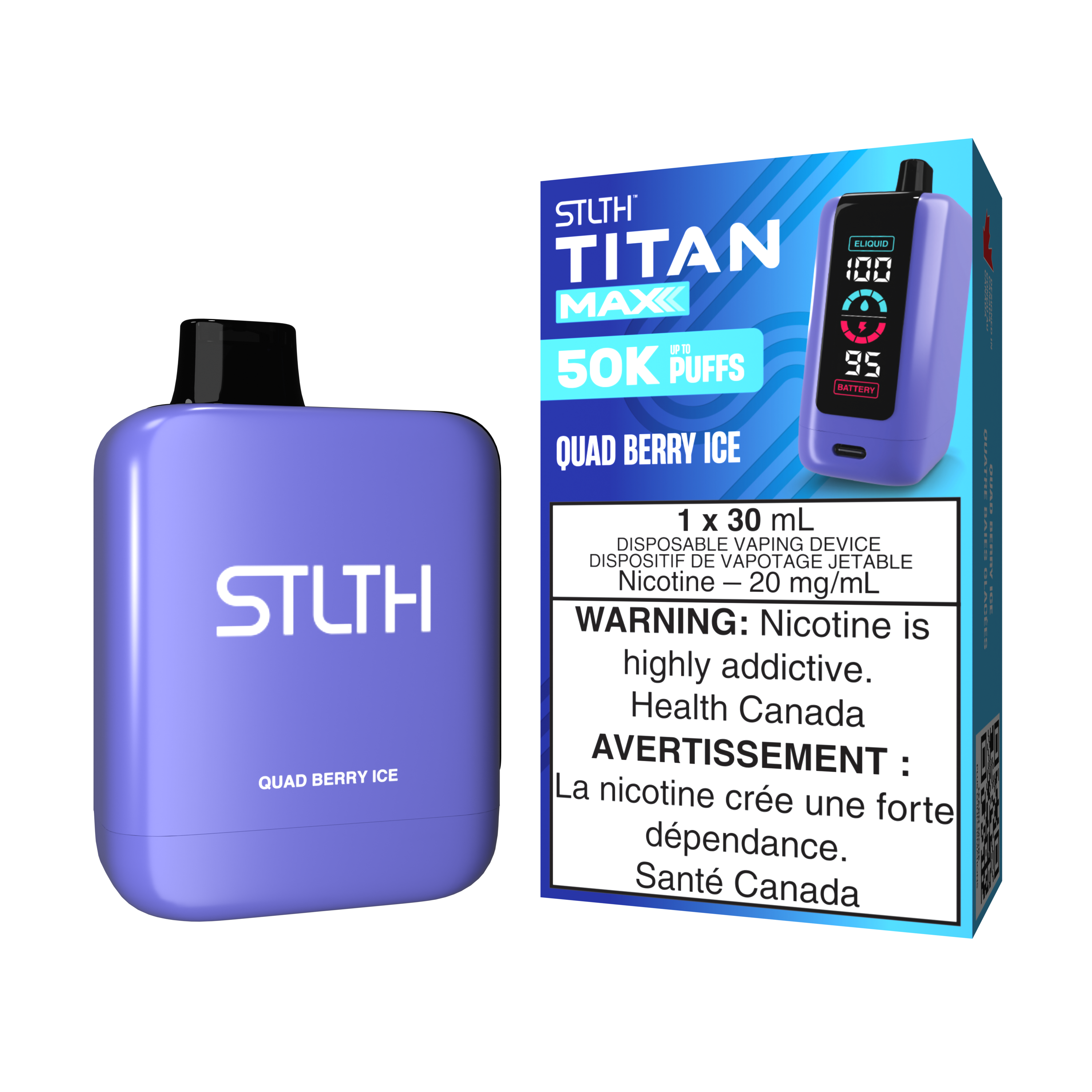 QUAD BERRY ICE - STLTH TITAN MAX DISPOSABLE (30mL)