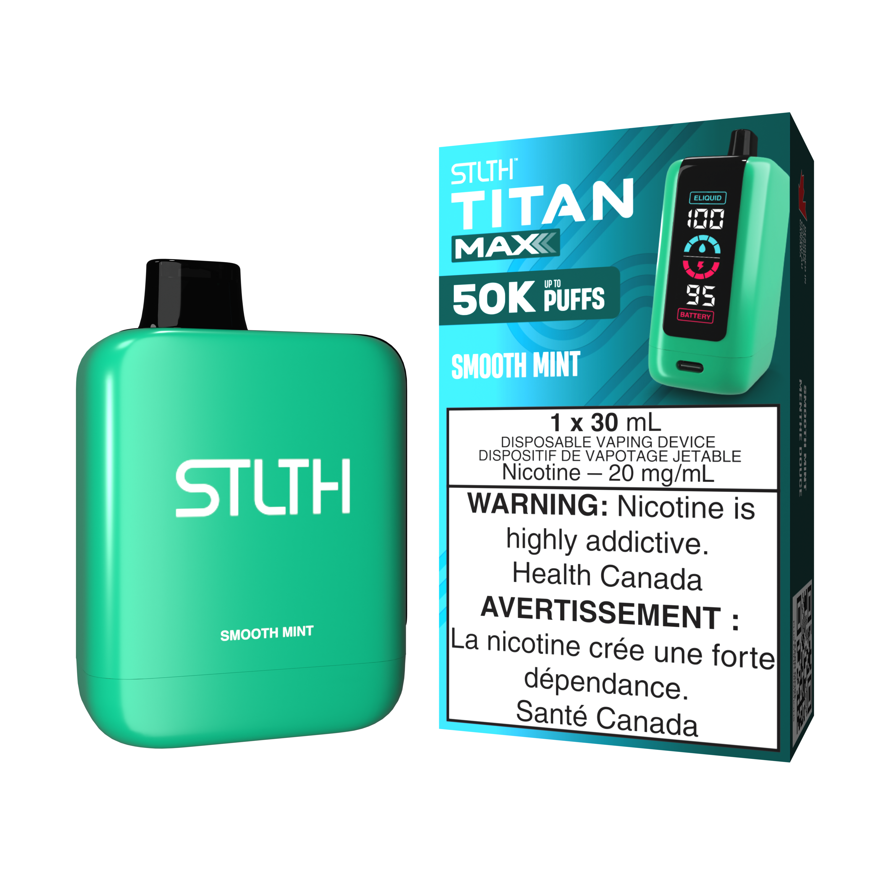 SMOOTH MINT - STLTH TITAN MAX DISPOSABLE (30mL)