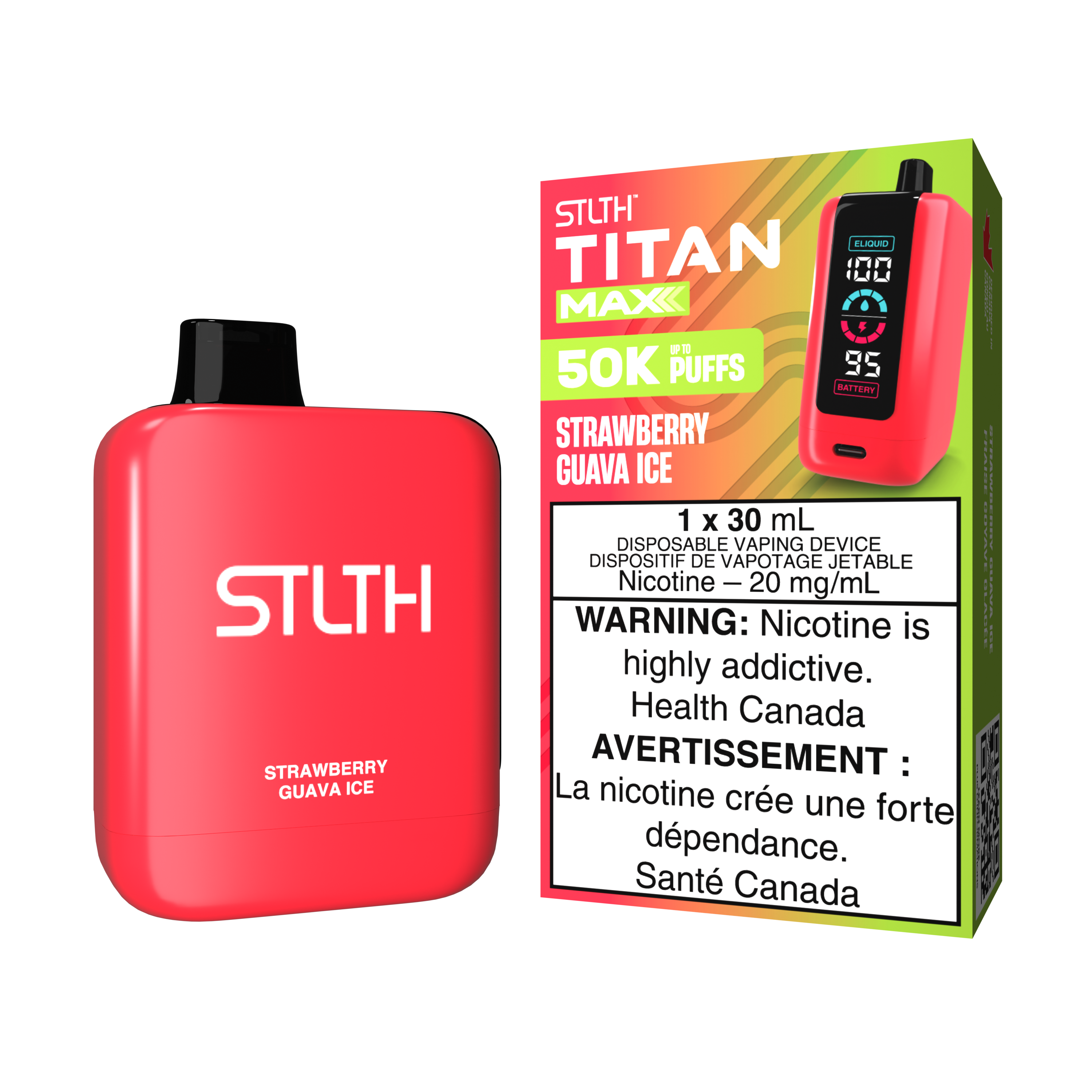 STRAWBERRY GUAVA ICE - STLTH TITAN MAX DISPOSABLE (30mL)