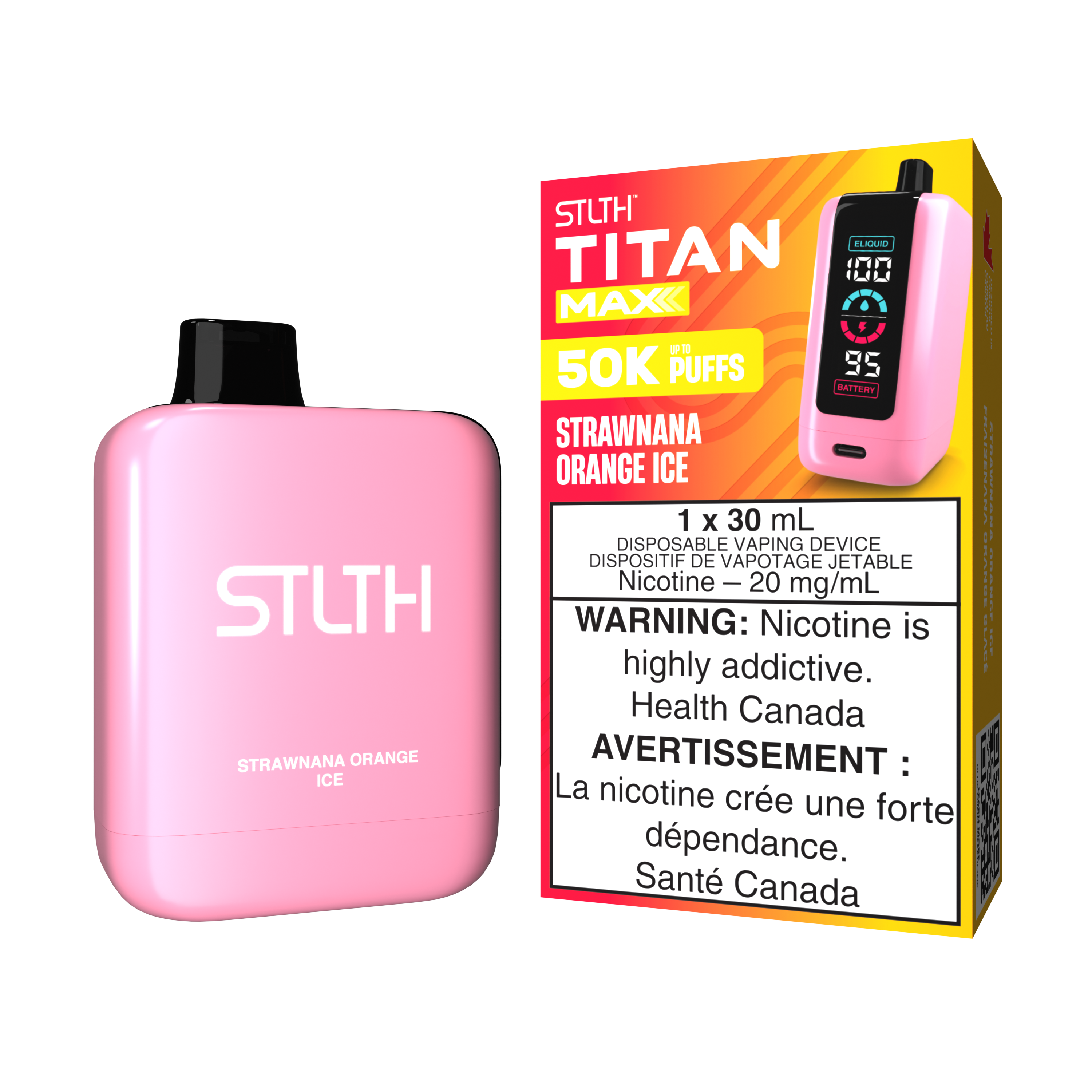 STRAWNANA ORANGE ICE - STLTH TITAN MAX DISPOSABLE (30mL)