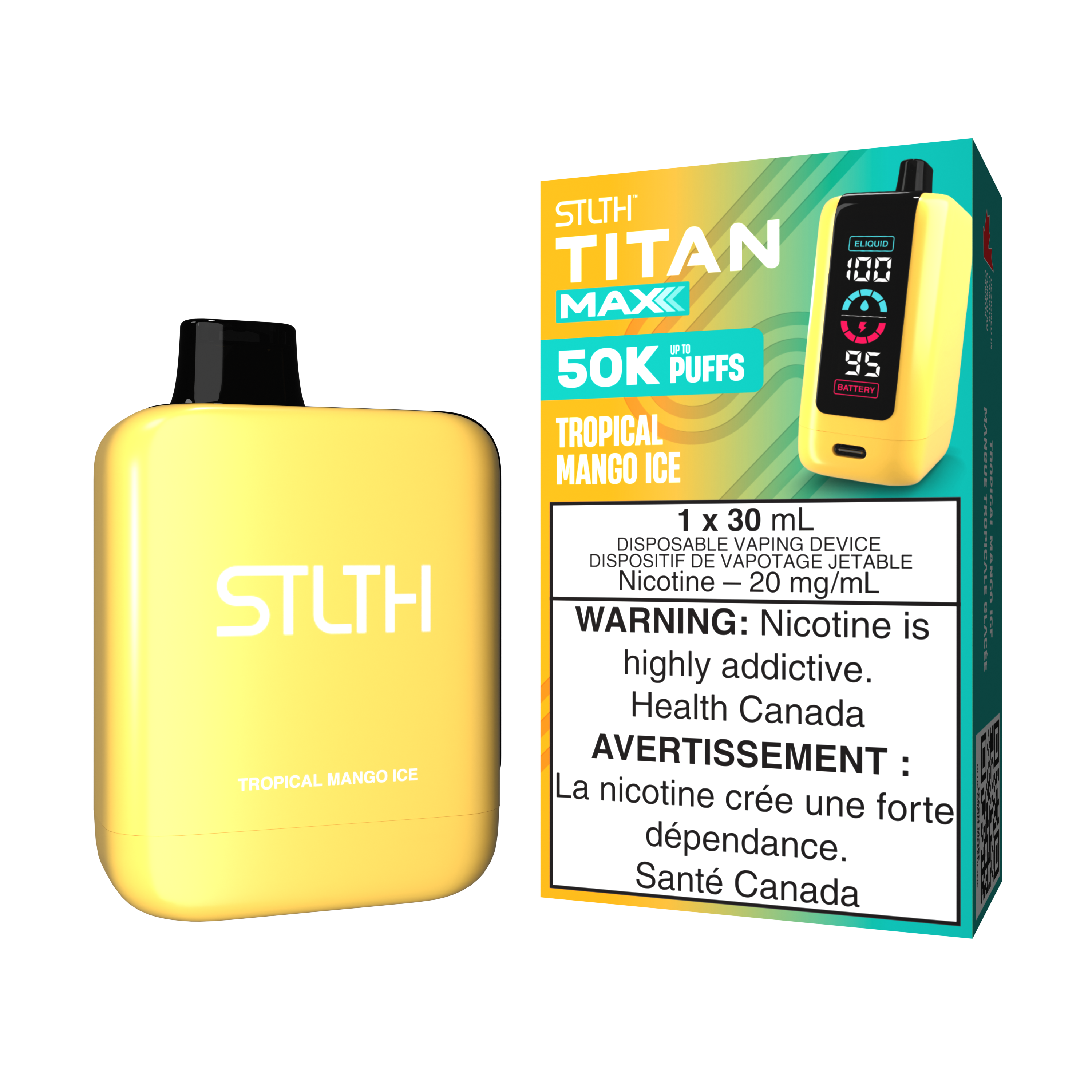 TROPICAL MANGO ICE - STLTH TITAN MAX DISPOSABLE (30mL)
