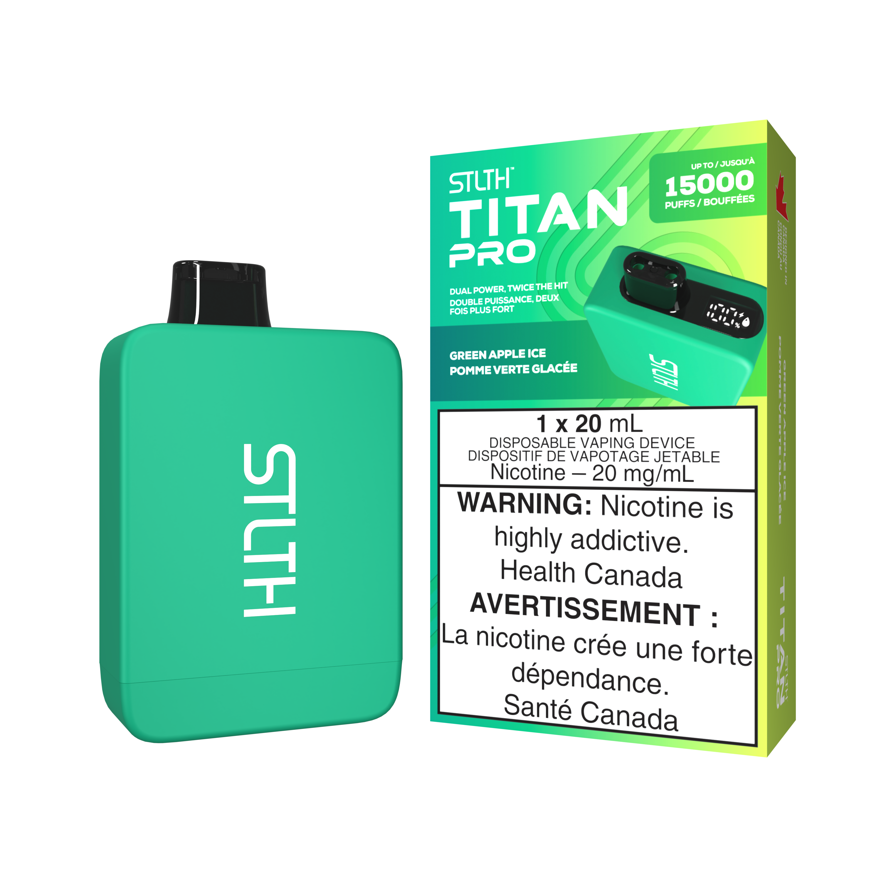 GREEN APPLE ICE - STLTH TITAN PRO (20mL)