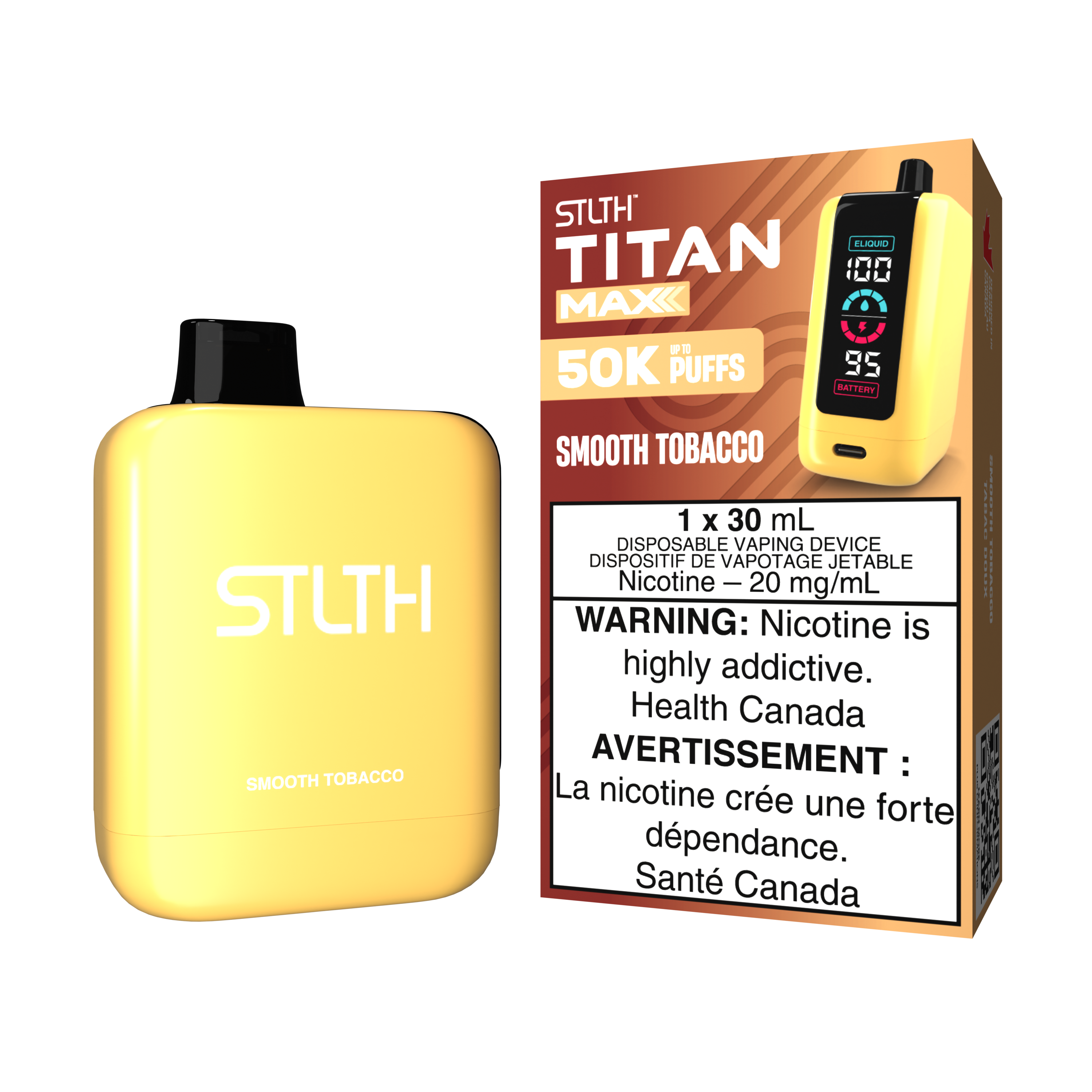 SMOOTH TOBACCO - STLTH TITAN MAX DISPOSABLE (30mL)