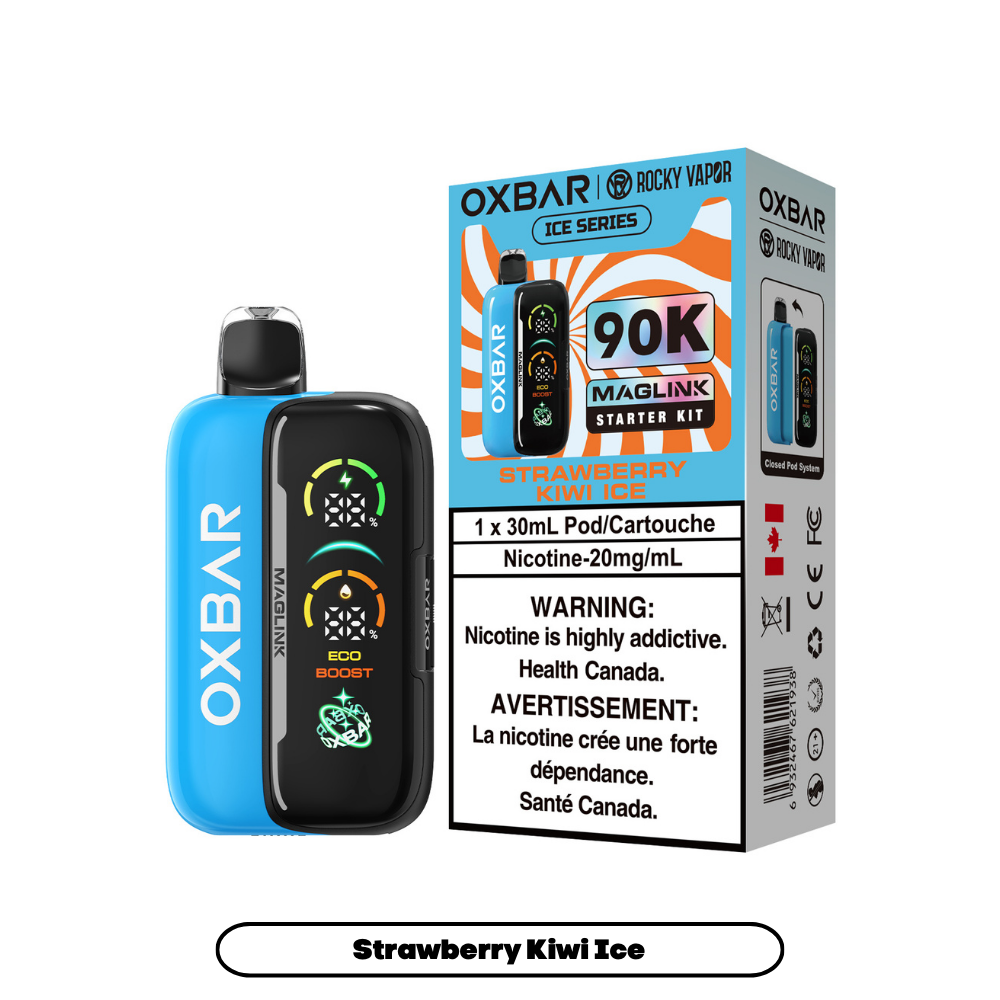 STRAWBERRY KIWI ICE - OXBAR MAGLINK *HYBRID DISPOSABLE STARTER KIT* (DEVICE & POD) (30mL)