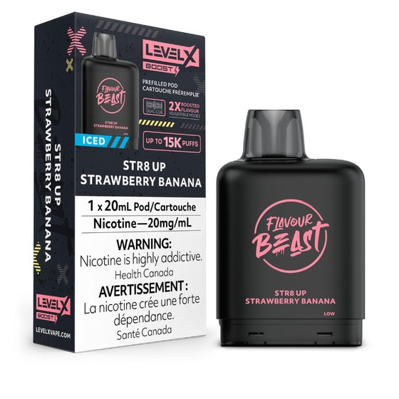 STR8 UP STRAWBERRY BANANA - LEVEL X FB BOOST (20mL)