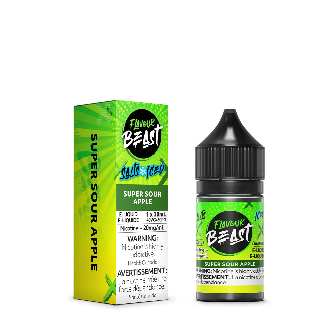SUPER SOUR APPLE - FLAVOUR BEAST E LIQUID (30mL)