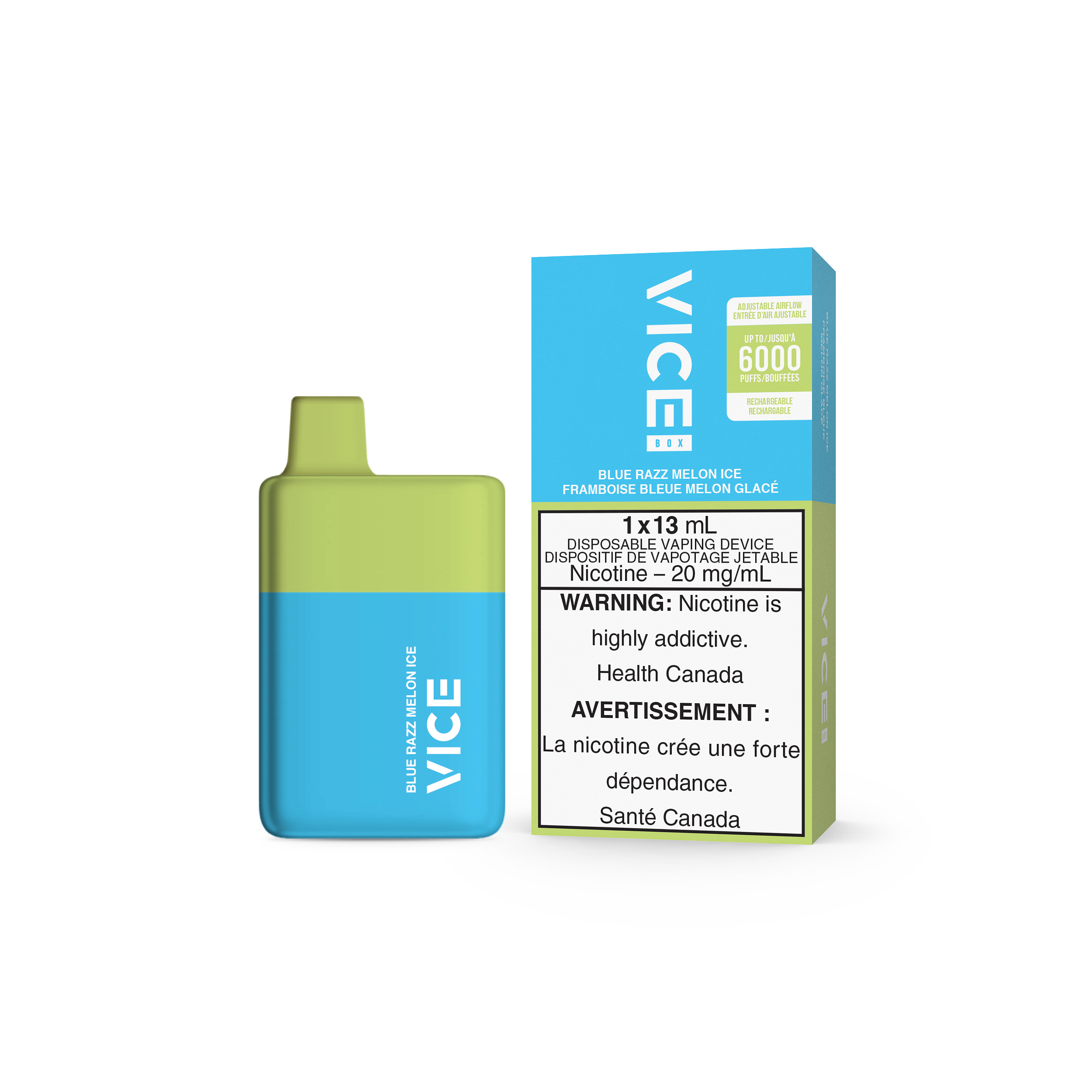 VICE BOX DISPOSABLE - BLUE RAZZ MELON ICE