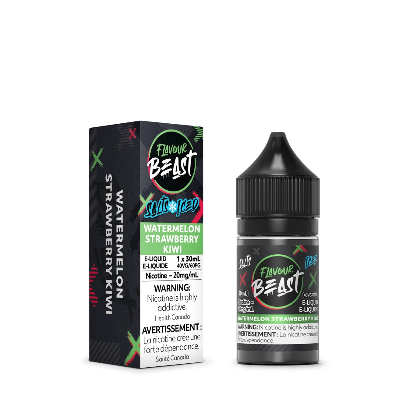 WATERMELON STRAWBERRY KIWI - FLAVOUR BEAST E LIQUID (30mL)