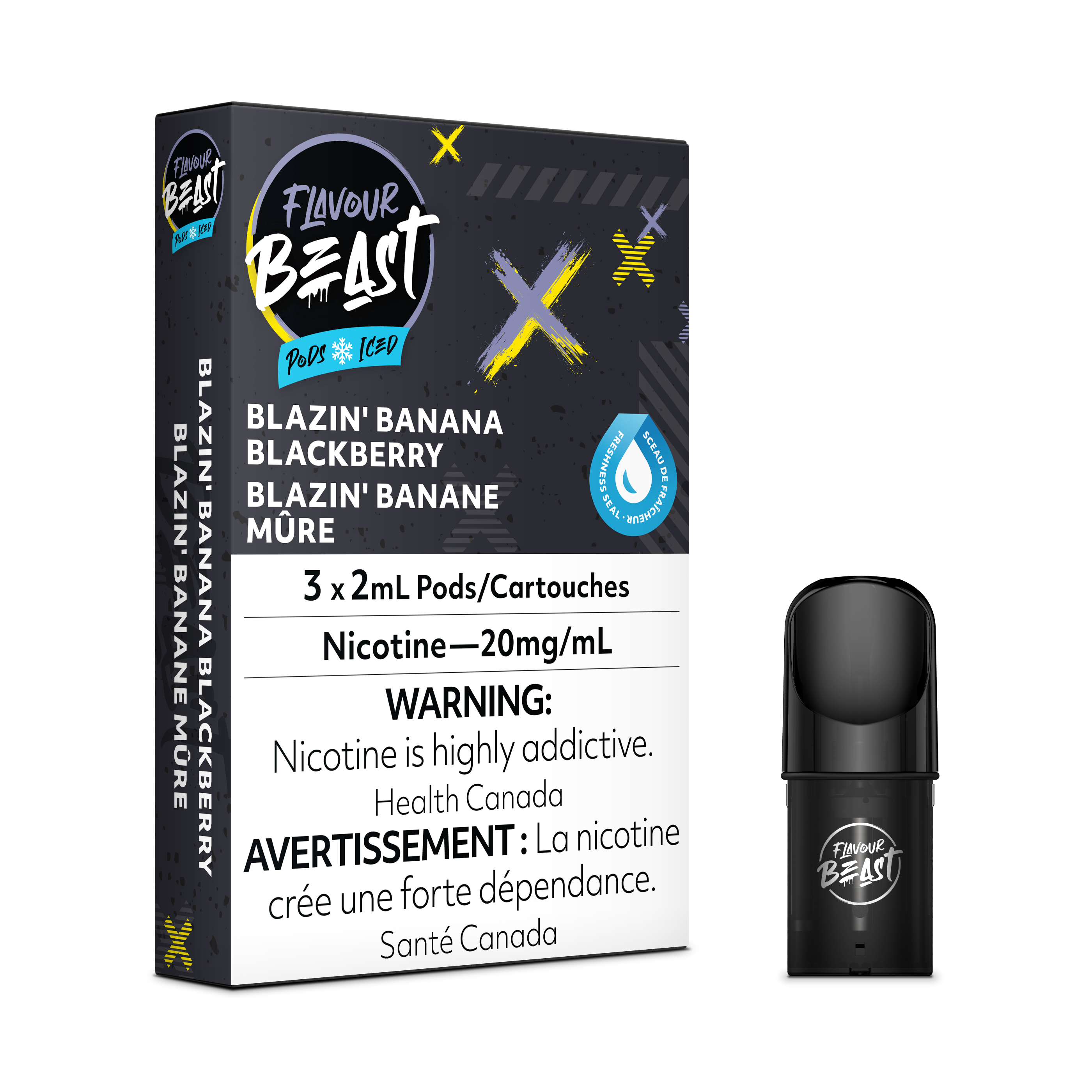 BLAZIN' BANANA BLACKBERRY - FLAVOUR BEAST PODS