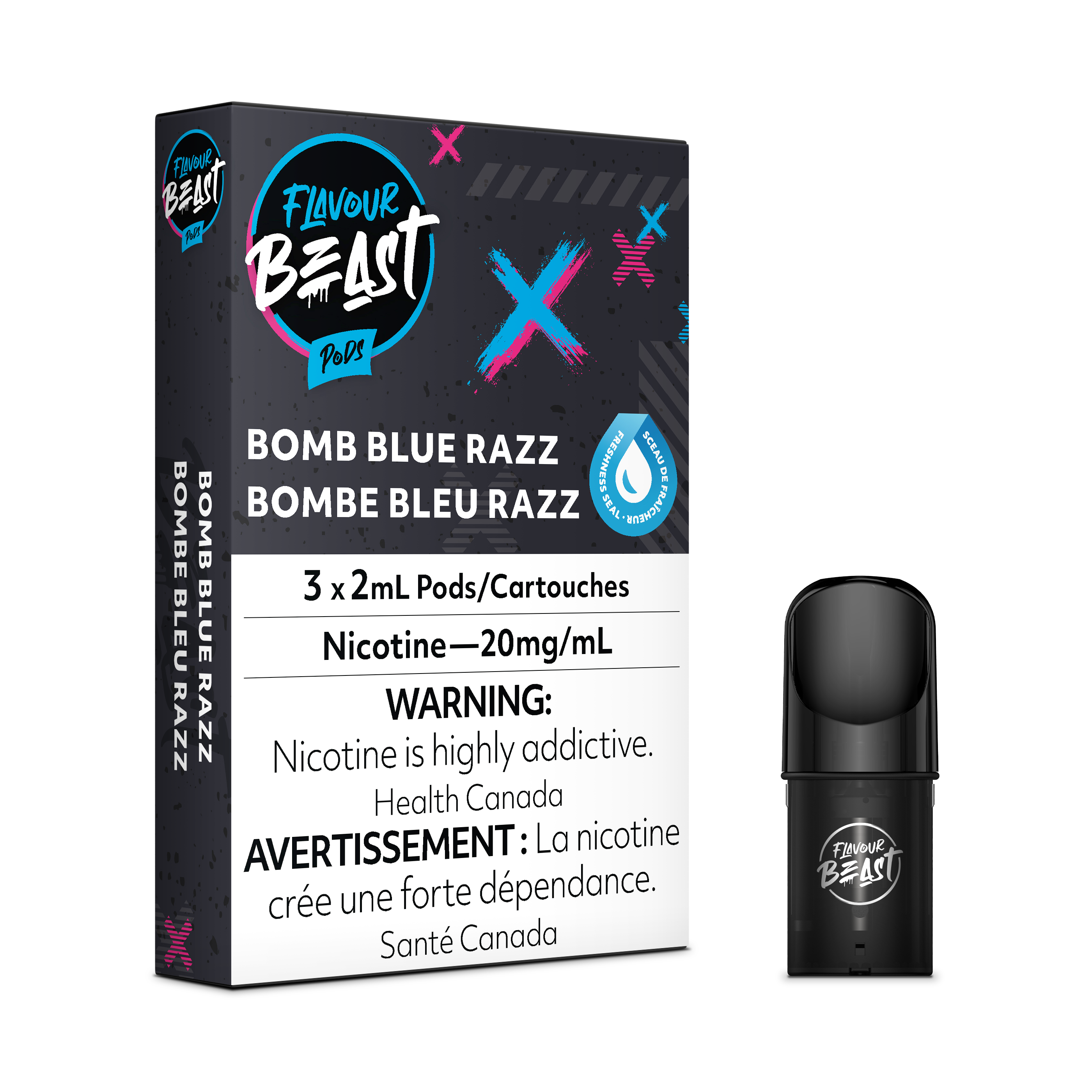 BOMB BLUE RAZZ - FLAVOUR BEAST PODS