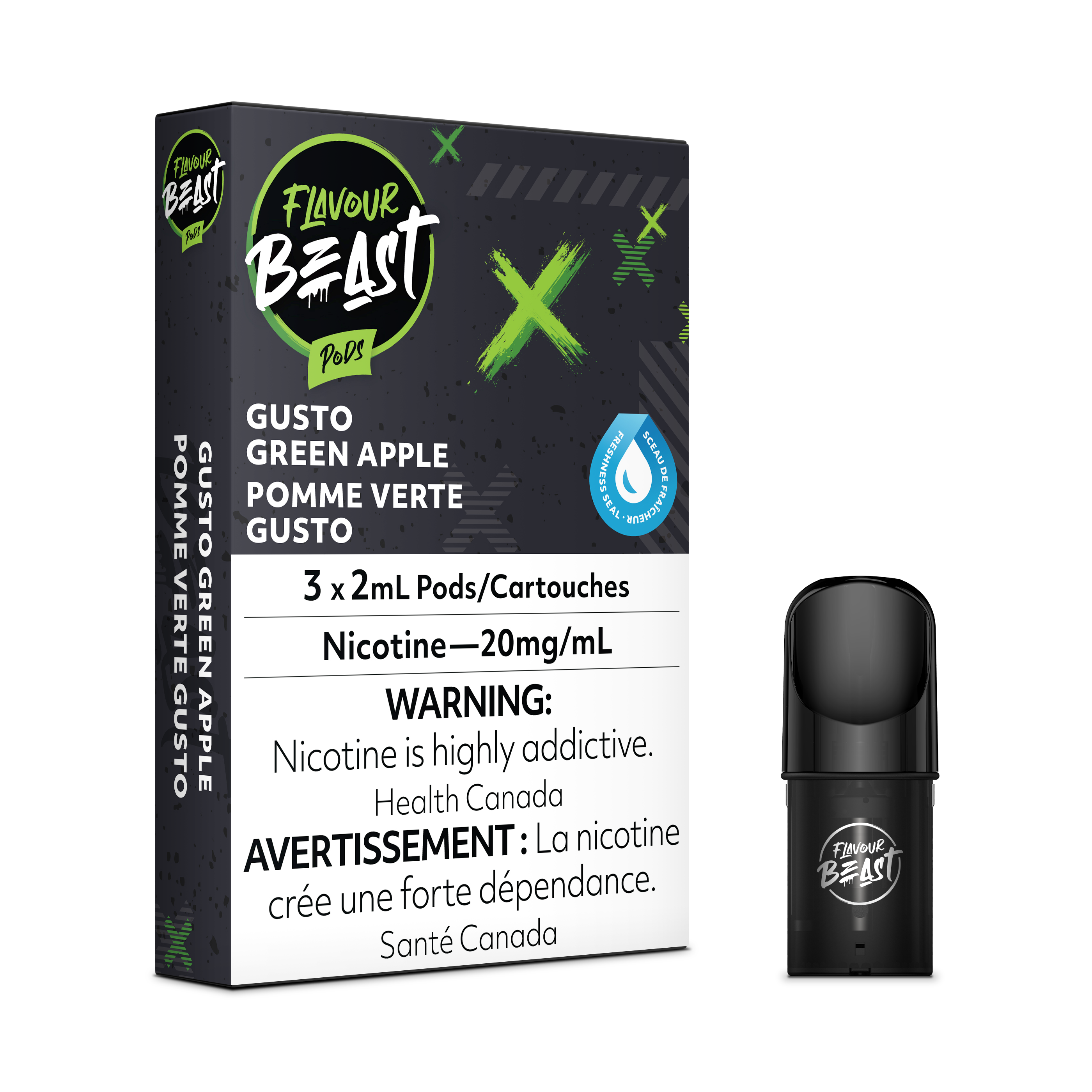 GUSTO GREEN APPLE - FLAVOUR BEAST PODS